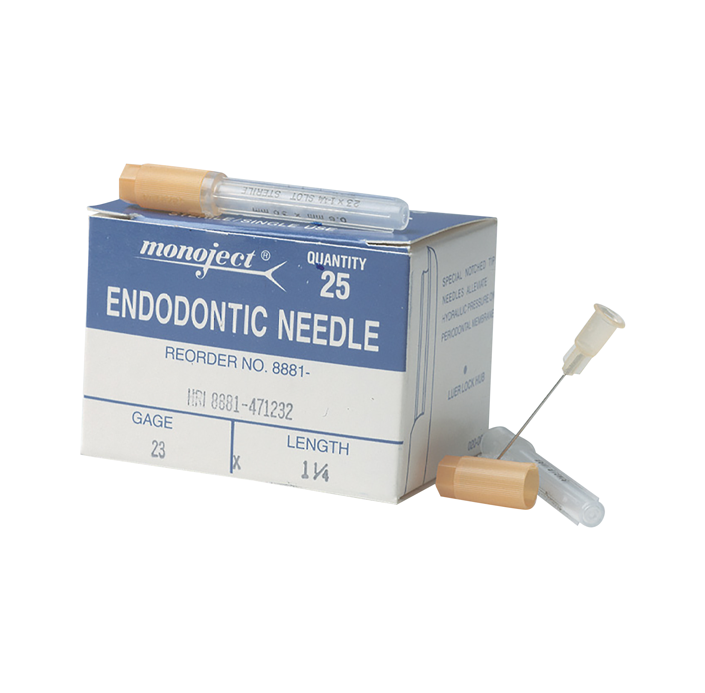 Endo Irrigation Needles Monoject 27G 25pk