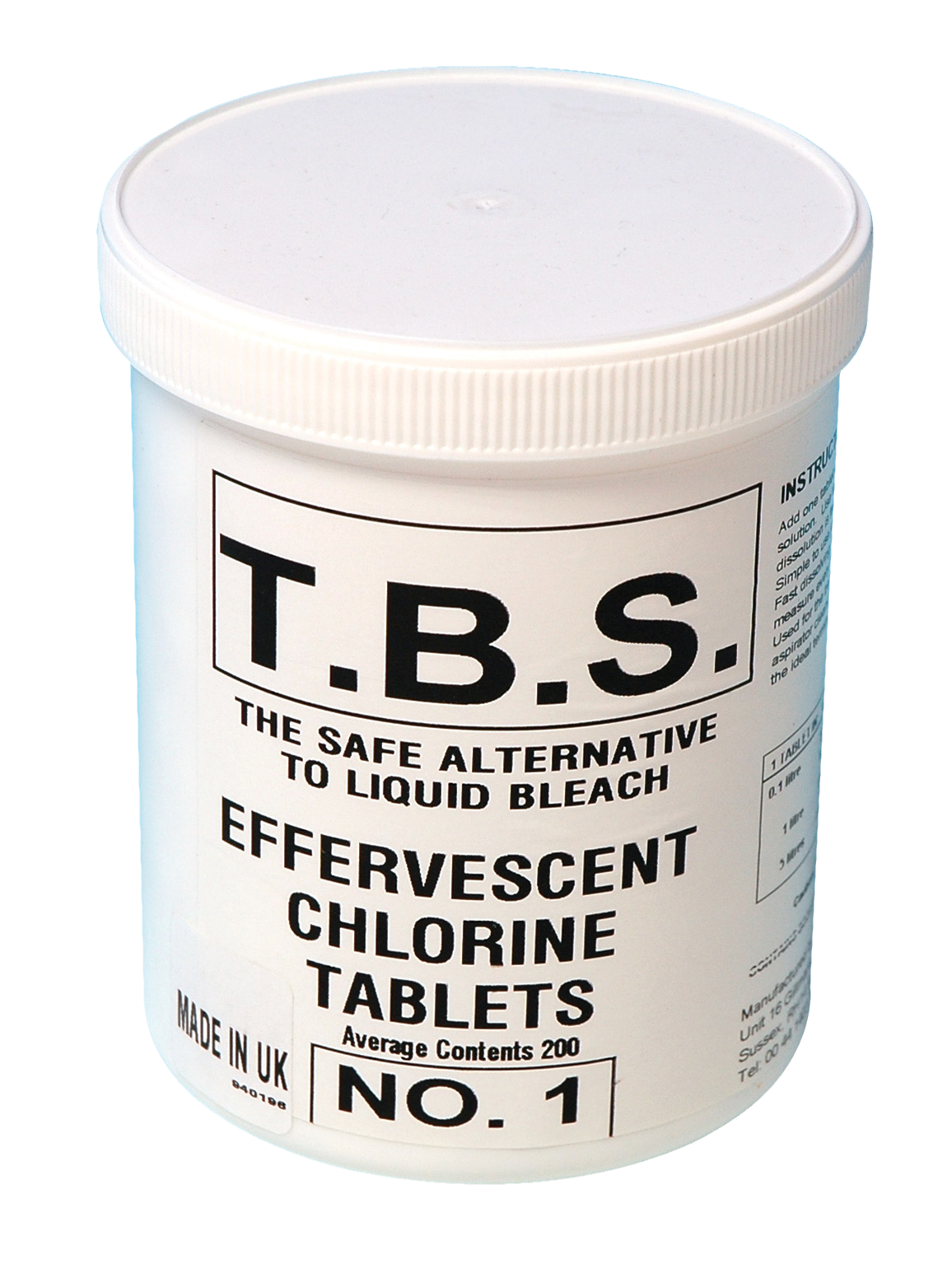 TBS Effervescent Chlorine Tablets 200pk