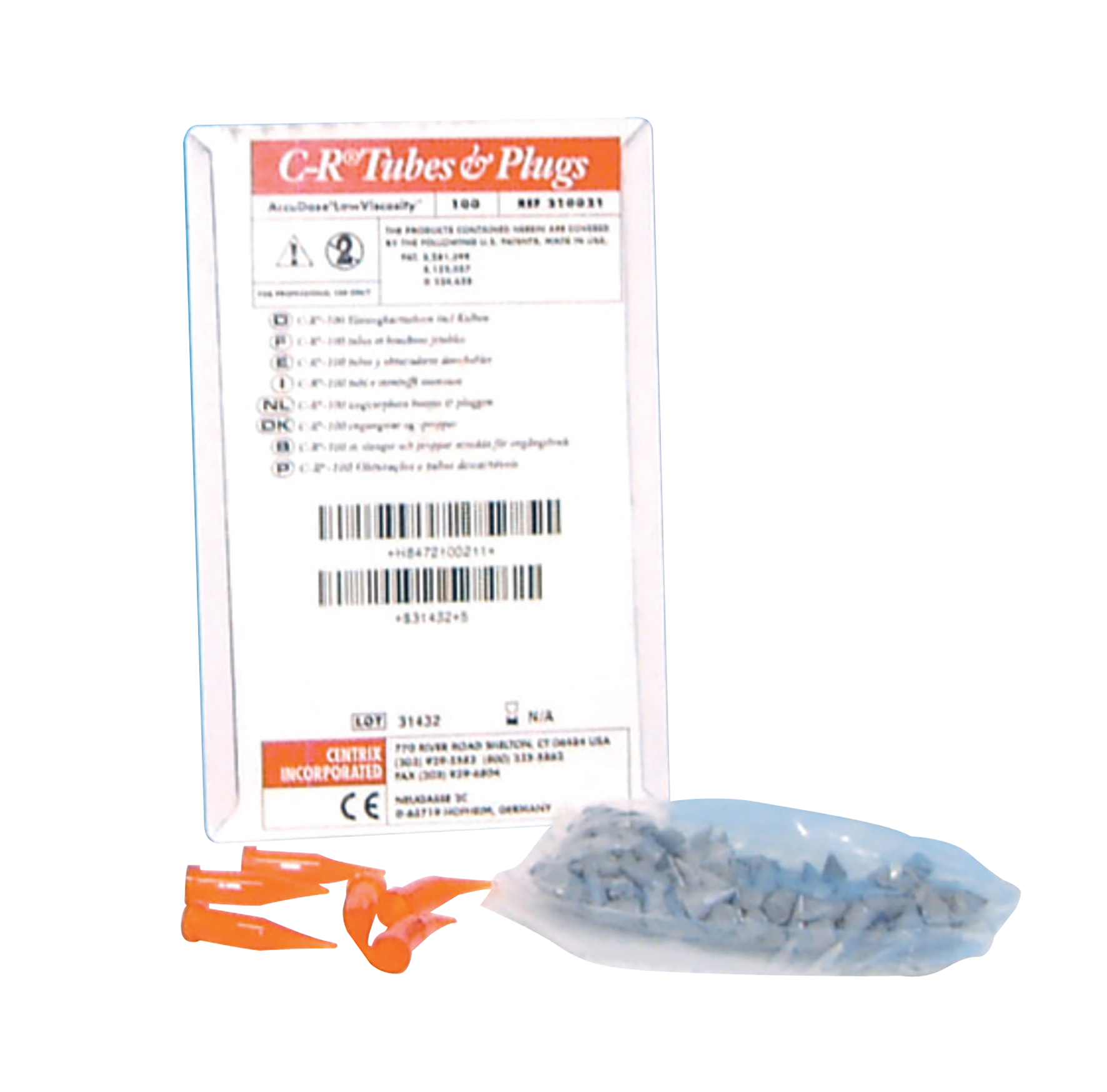 Centrix Accudose Tubes & Plugs Low Viscosity 100pk