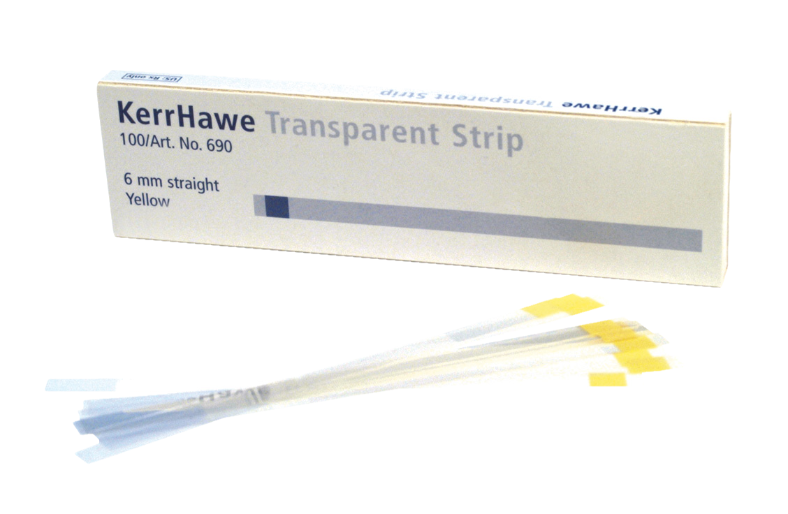 Hawe Matrix Strips Transparent Straight 6mm No 690 100pk