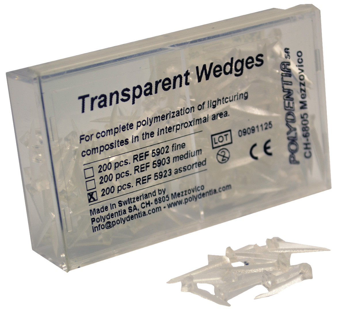 Polydentia Wedges Hi-Lite Trans Assorted 5923 200pk 38520 - Kent Express
