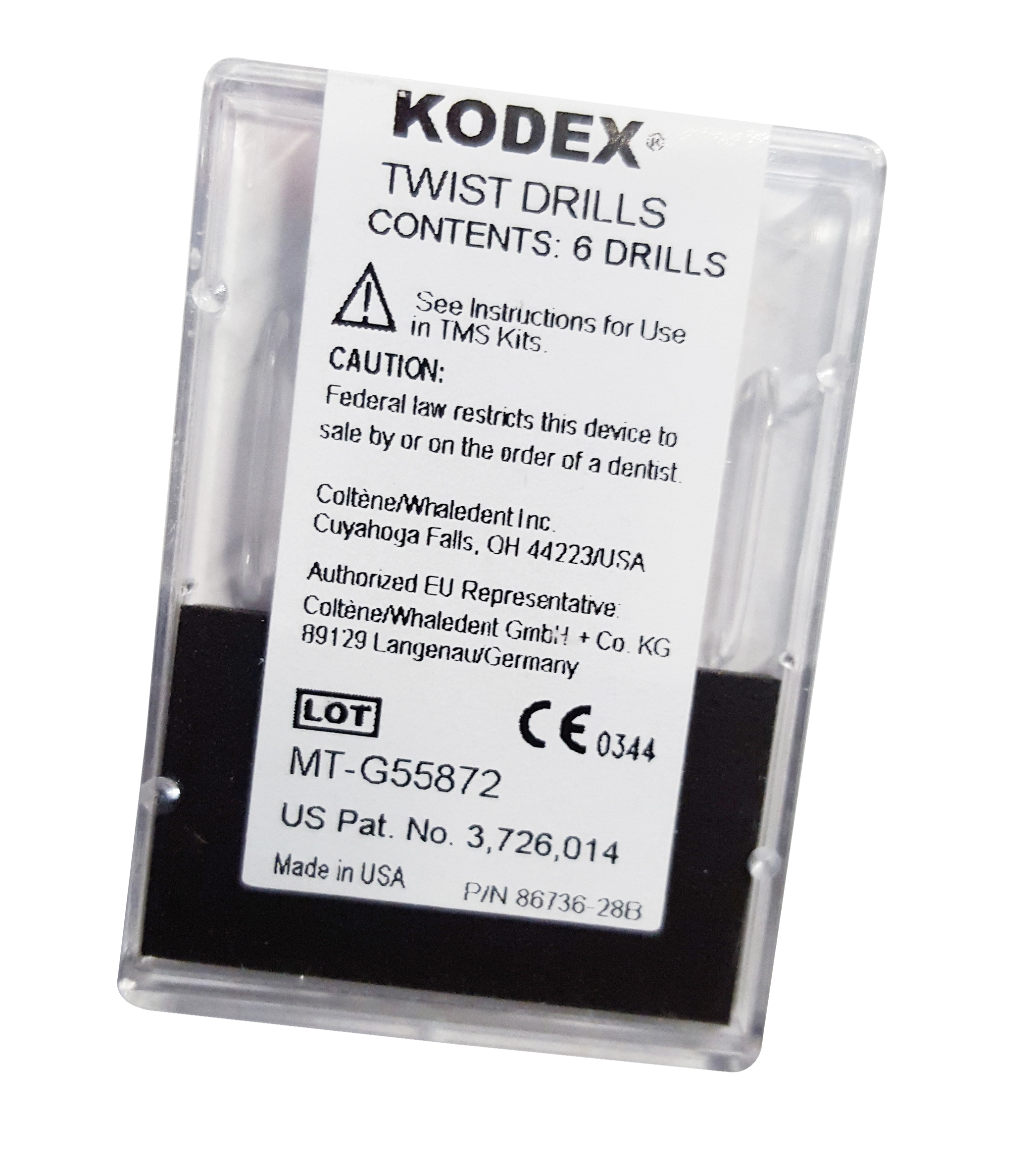 Kodex K92 Drill Silver 0.525mm x 2mm 6pk