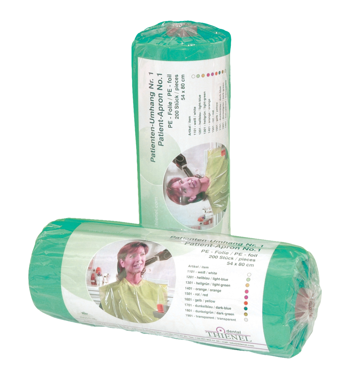 Bibs Patient Disposable Green 200pk