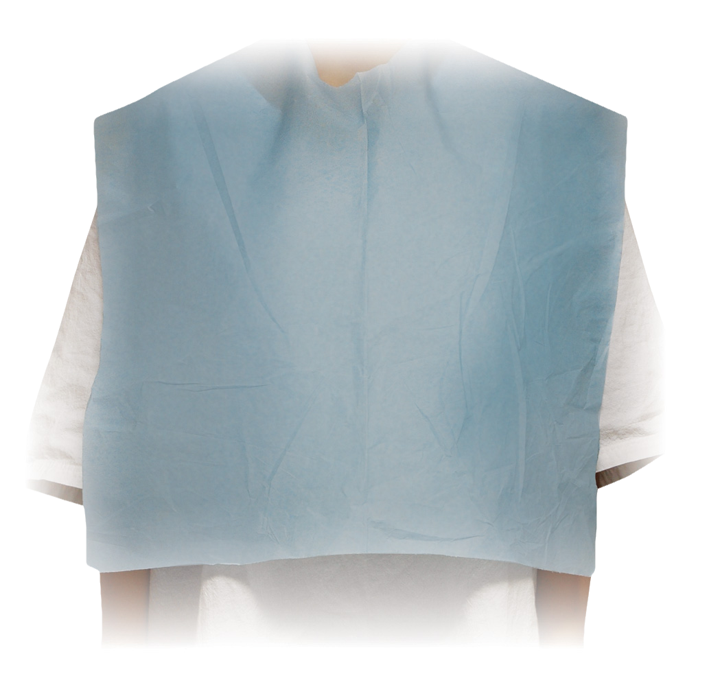 Bib Tissue & Plastic Blue 80pk