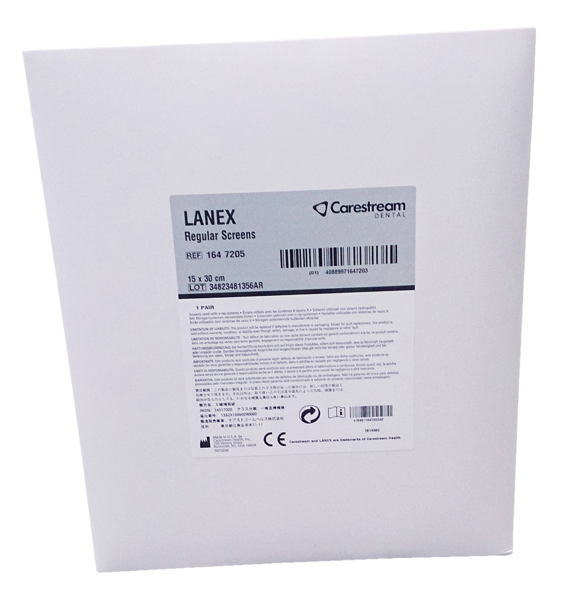 Lanex Intensifying Screen Regular 15x30cm