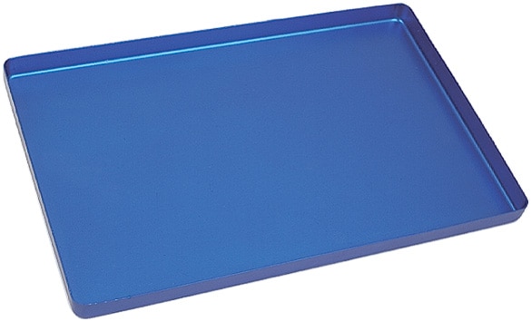 Instrument Tray Aluminium Unperforated 28 x 18cm Blue