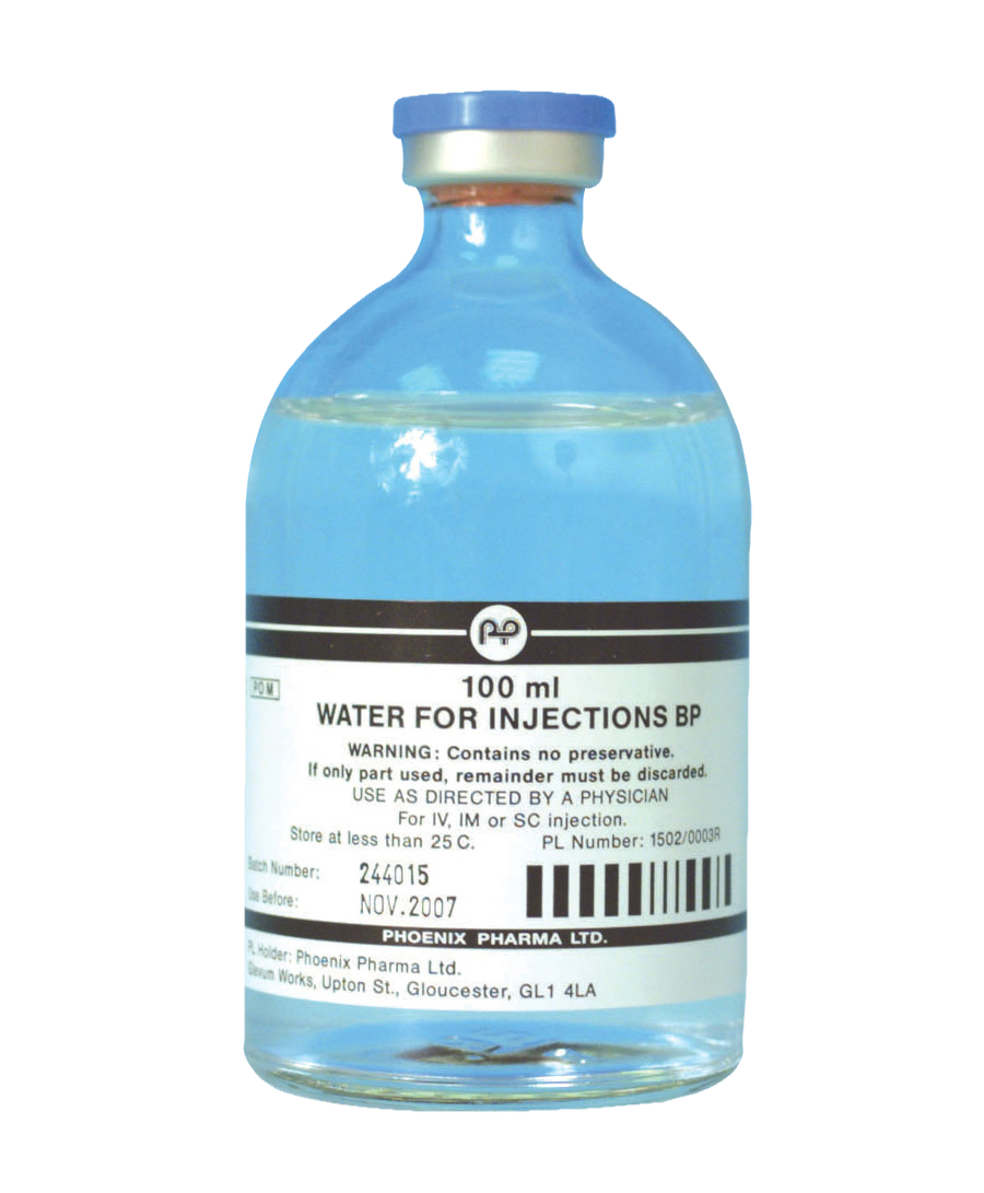 Water for Injection 100ml Glass Vial