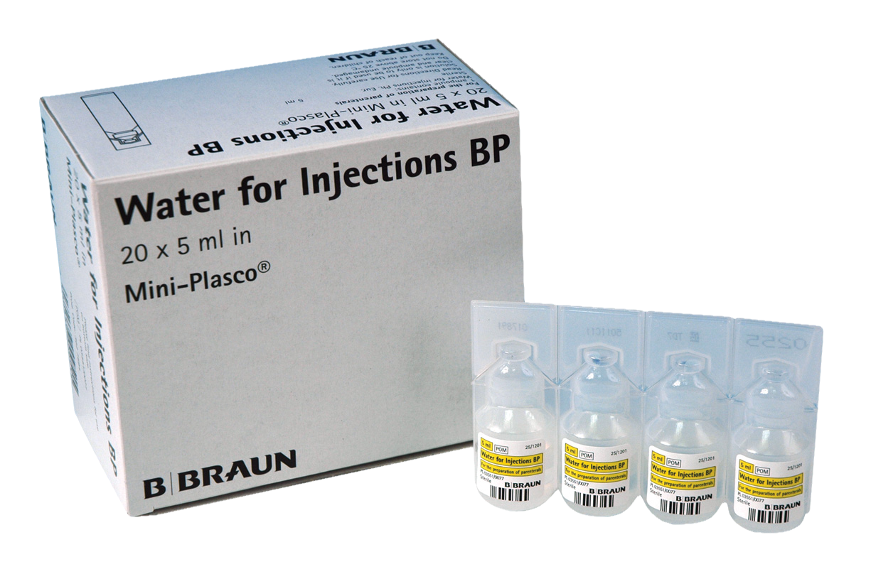 Water for Injection Mini-Plasco 5ml Ampoule 20pk