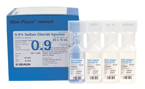 Sodium Chloride Mini-Plasco 0.9% 10ml Ampoule 20pk