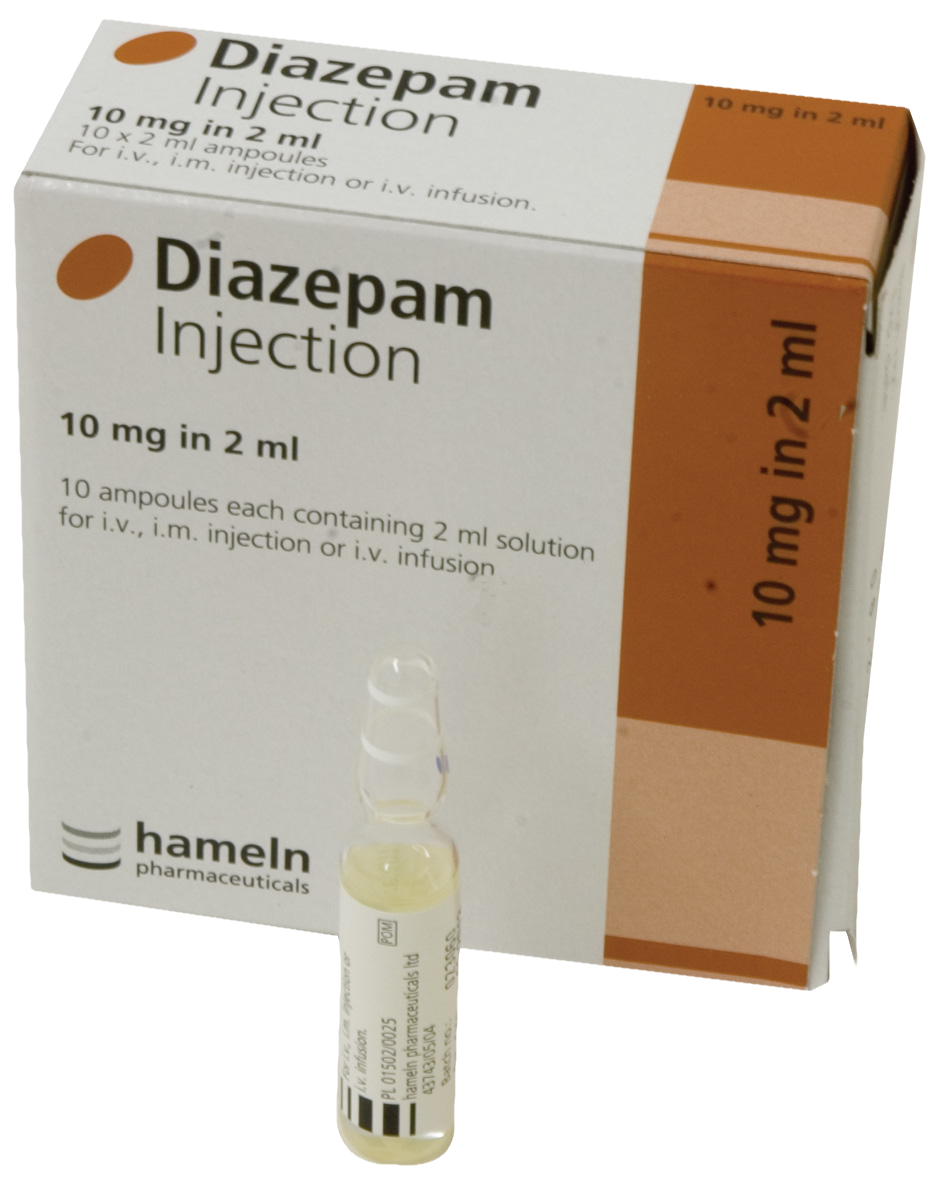 Diazepam Injection 10mg/2ml Ampoules 10pk
