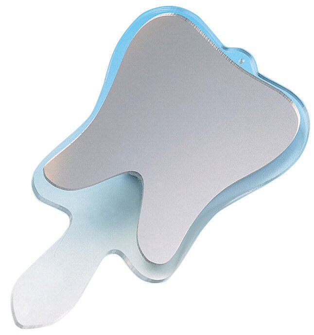Handheld Mirror Tooth Shaped 10"