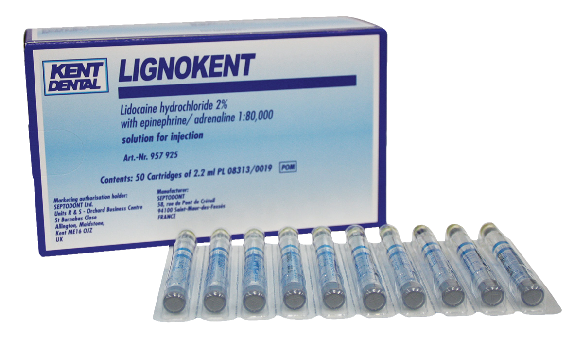Kent Lignokent Anaesthetic 2.2ml 50pk