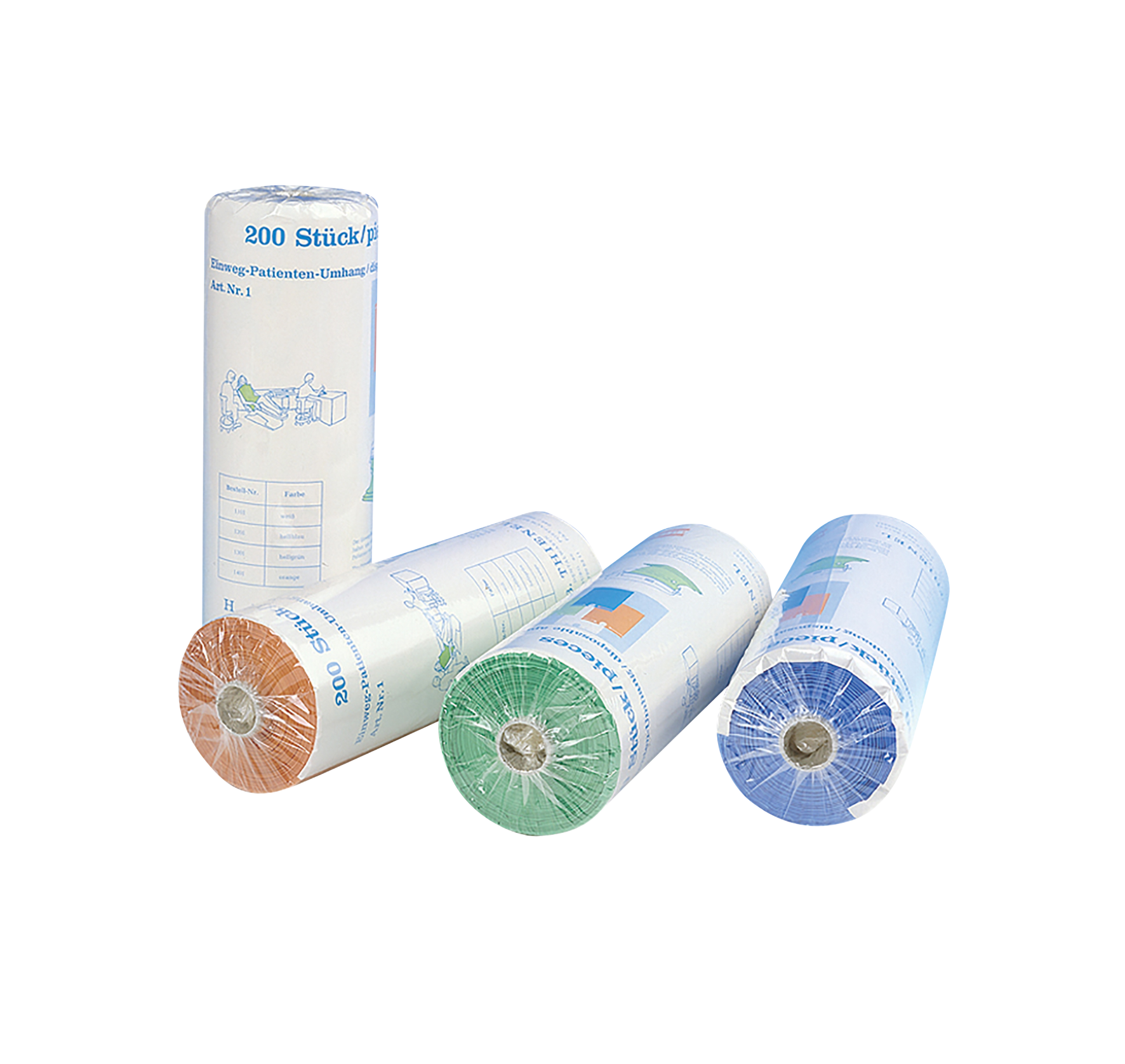 Bibs Patient Disposable Orange 200pk
