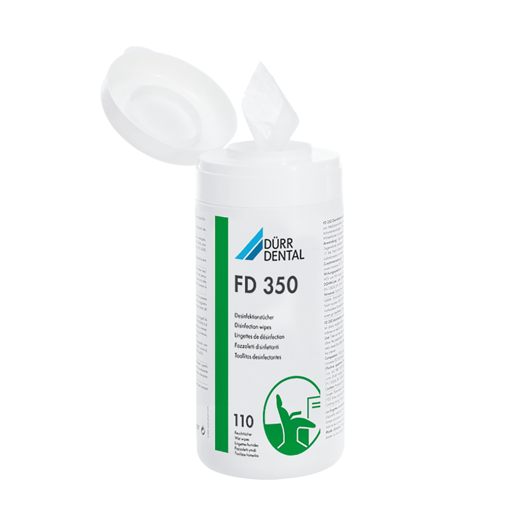 FD 350 Disinfectant Wipes Tub 110pk