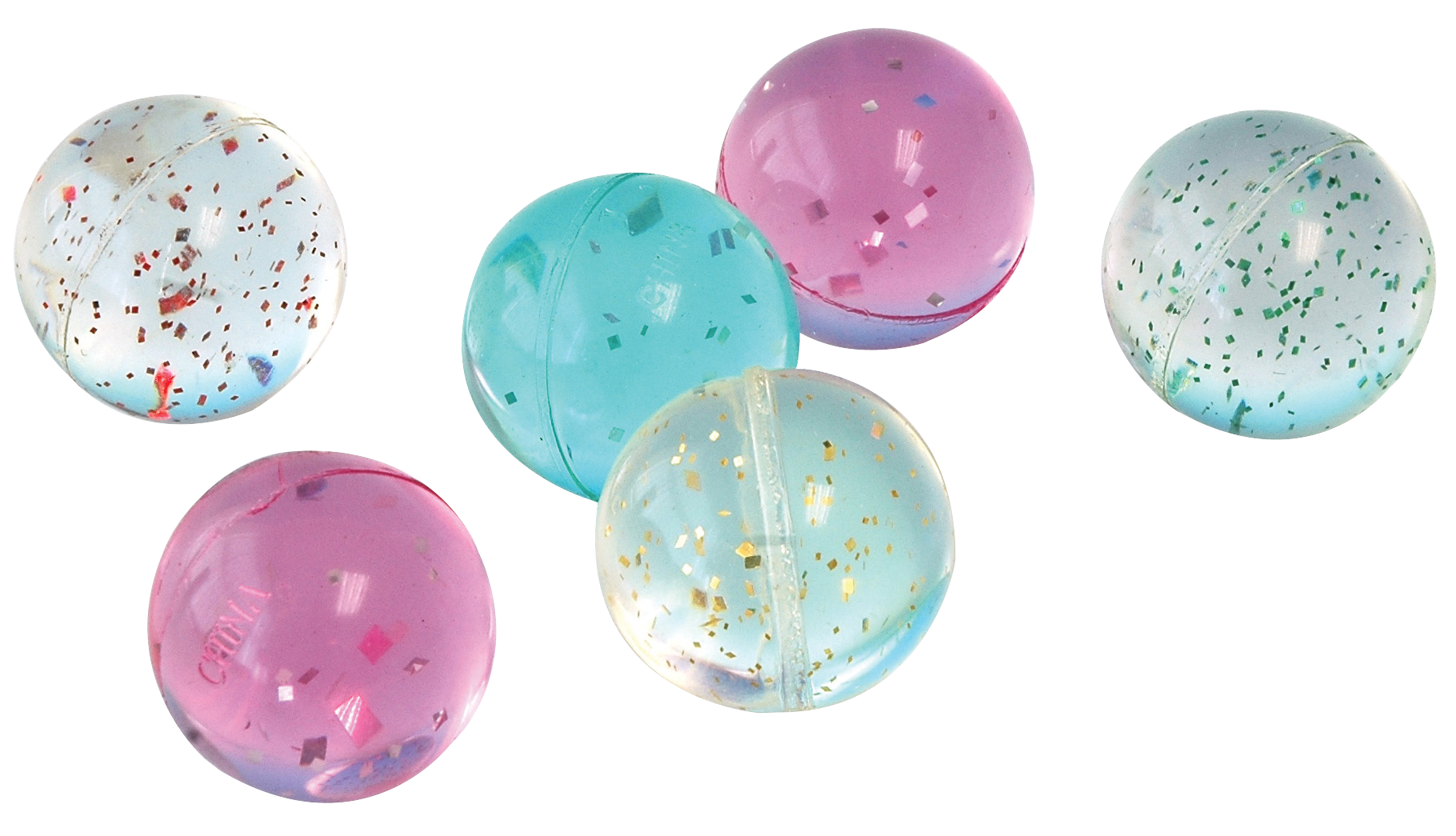 Glitter Bounce Balls Toys 72pk