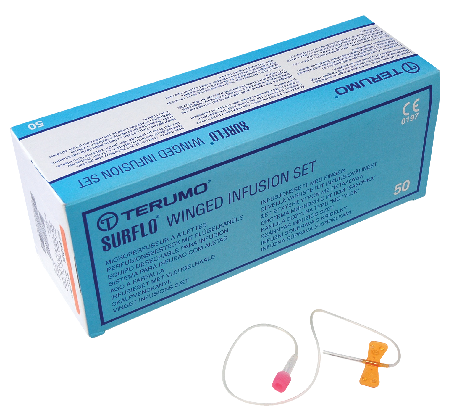 Terumo Surflo Winged Cannula Orange 25G 19mm 50pk