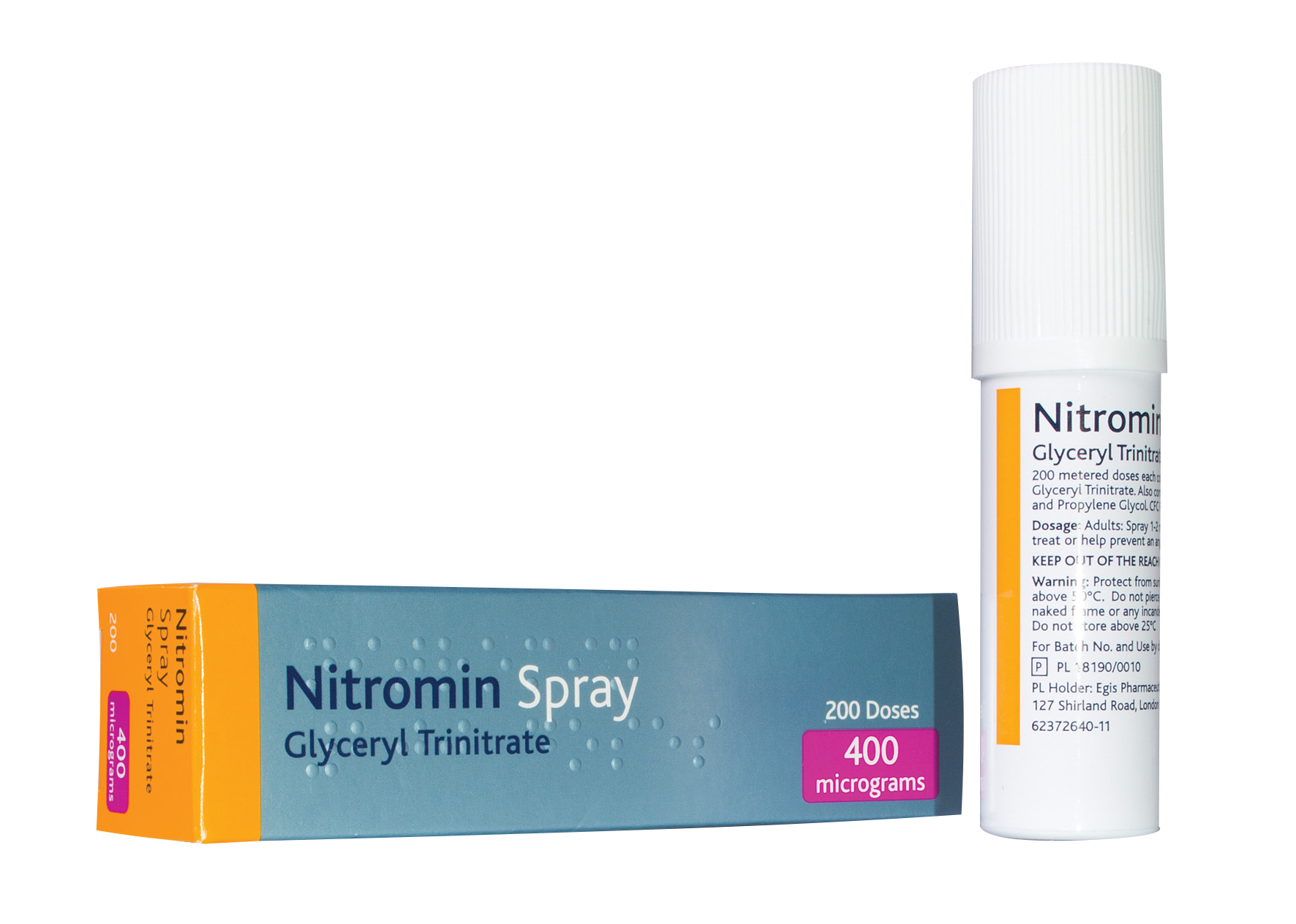 Glyceryl Trinitrate Spray 200 x 0.4mg Doses