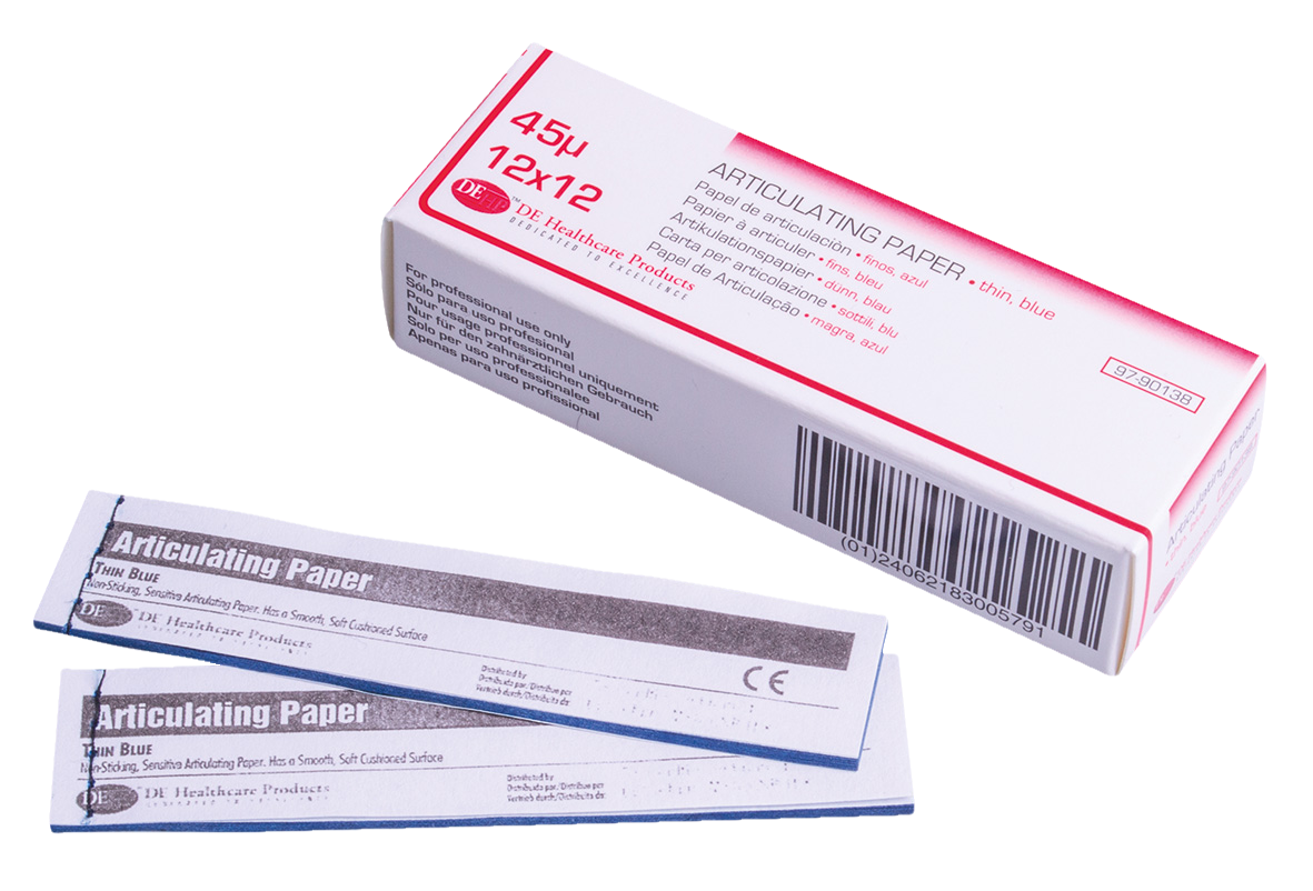 DEHP Articulating Paper Thin Blue 12 Sheets 12pk
