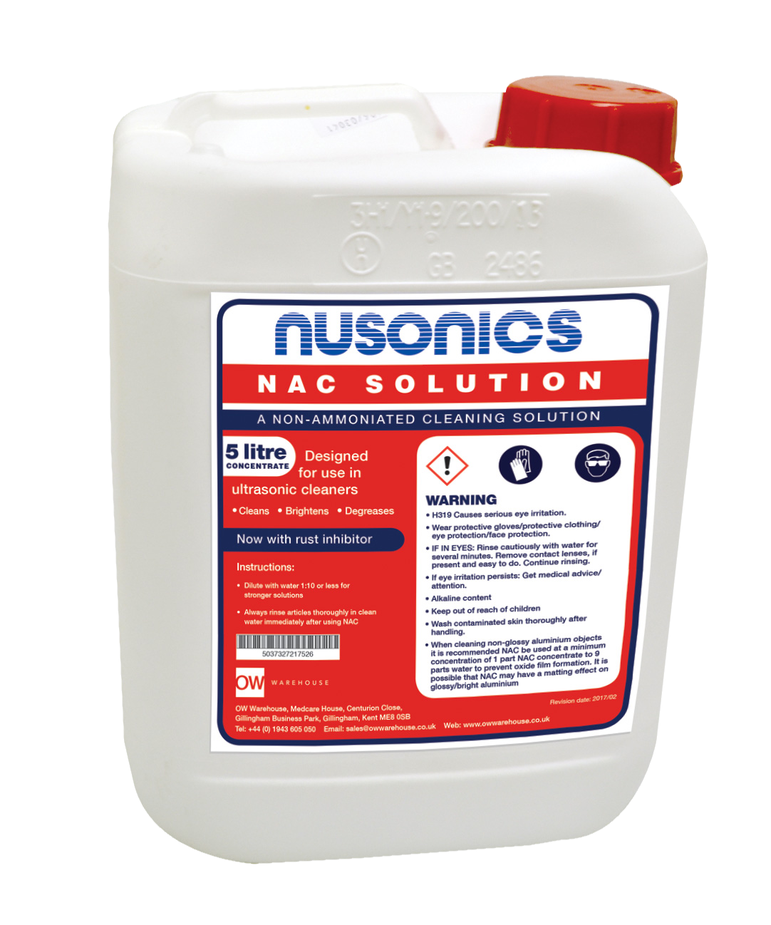 Nusonics NAC Ultrasonic Cleaner 5L