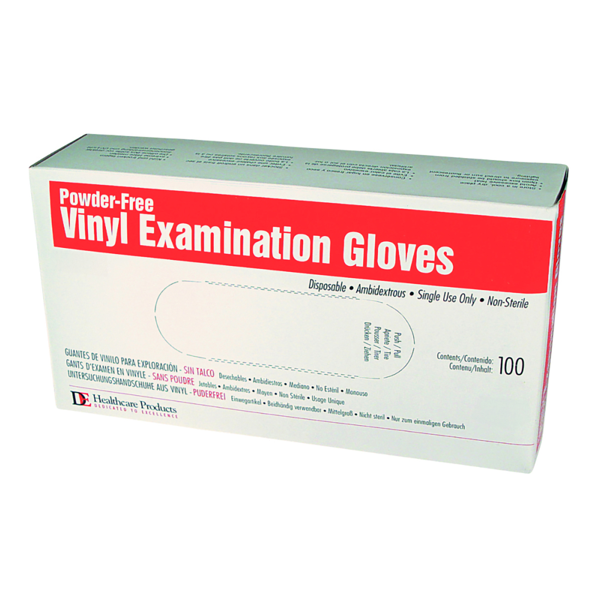 DEHP Gloves Vinyl Powder-Free Large 100pk