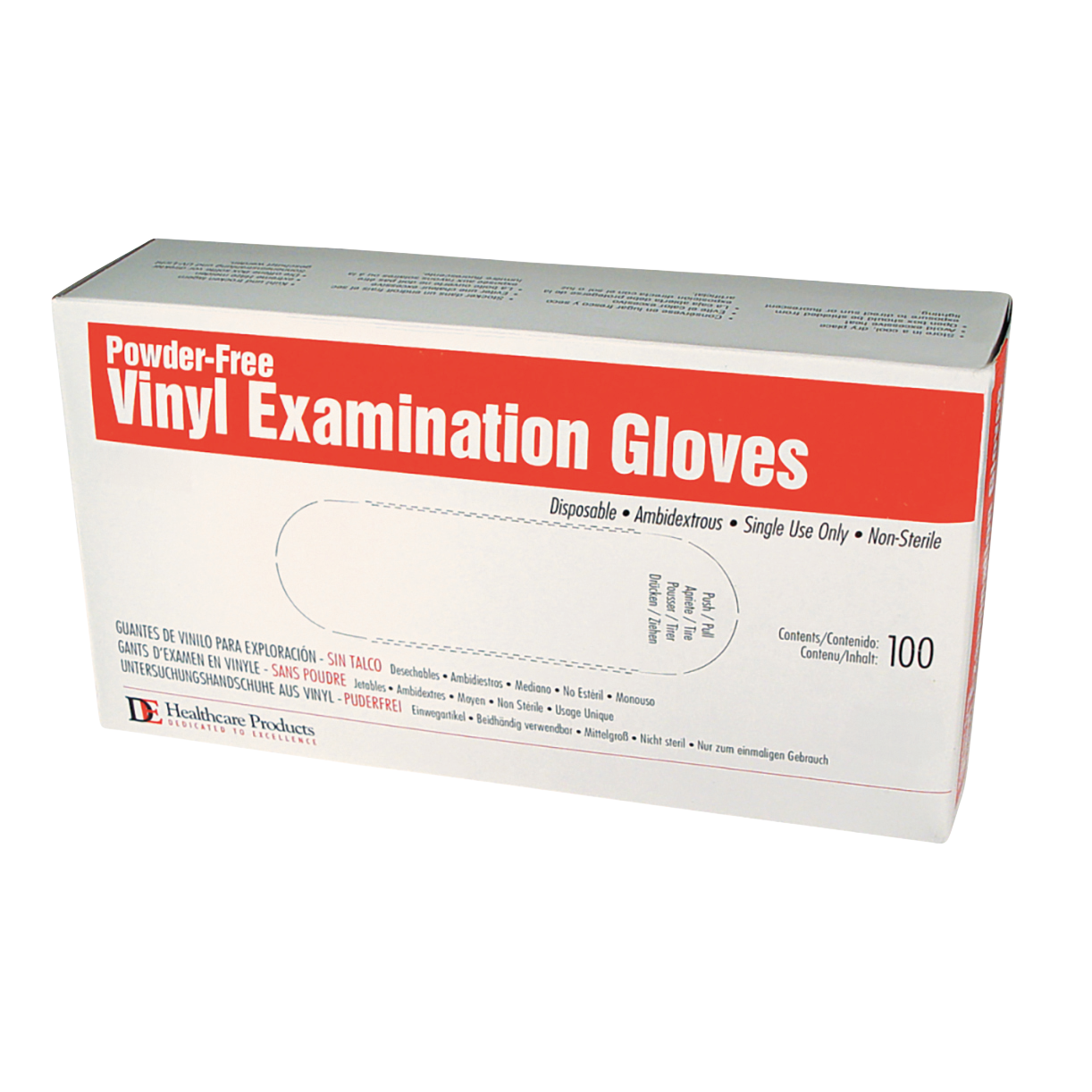 DEHP Gloves Vinyl Powder-Free Large 100pk