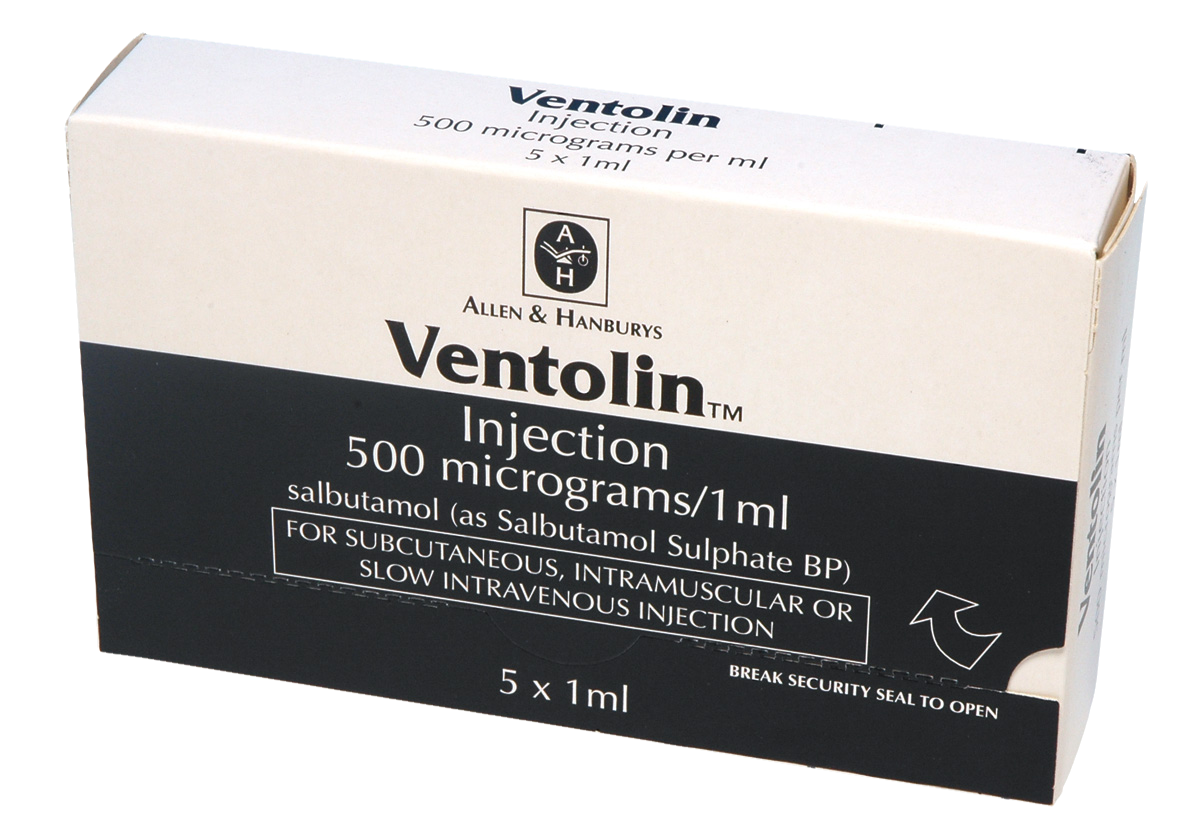 Ventolin Injector 500 Micrograms 1ml 5pk