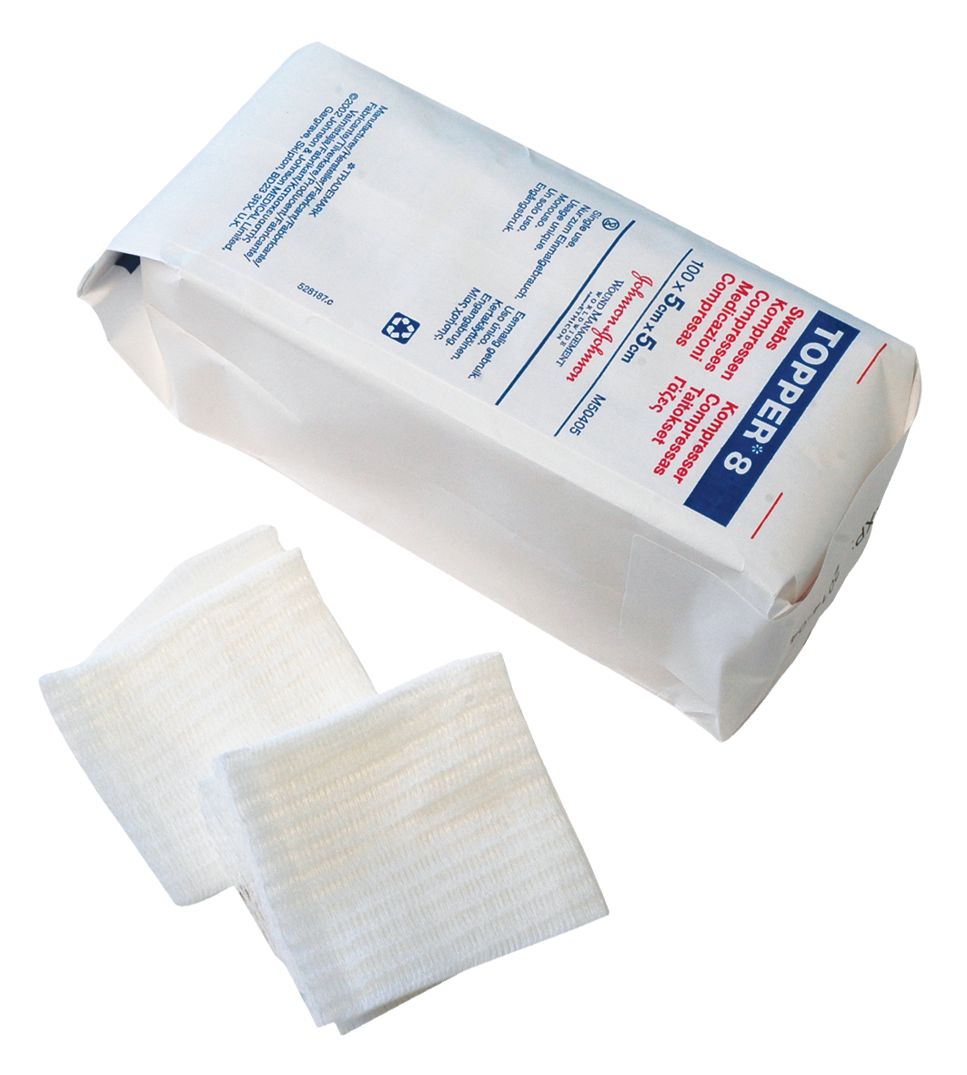 Topper 8 Swabs 8-Ply 5 x 5cm 100pk