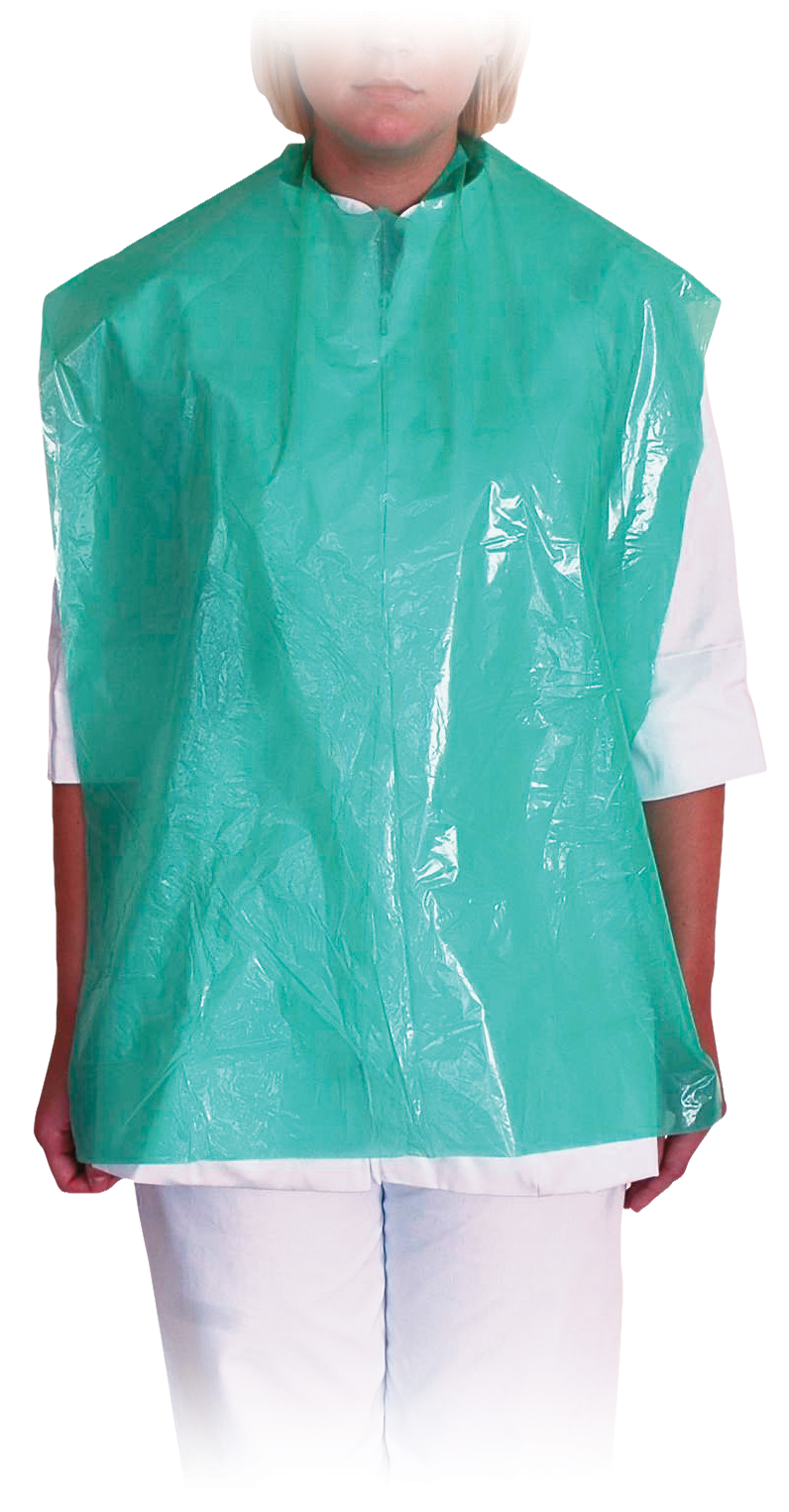 DEHP Patient Apron PE X/Long Green 80x54cm 200roll - suitable for patient only