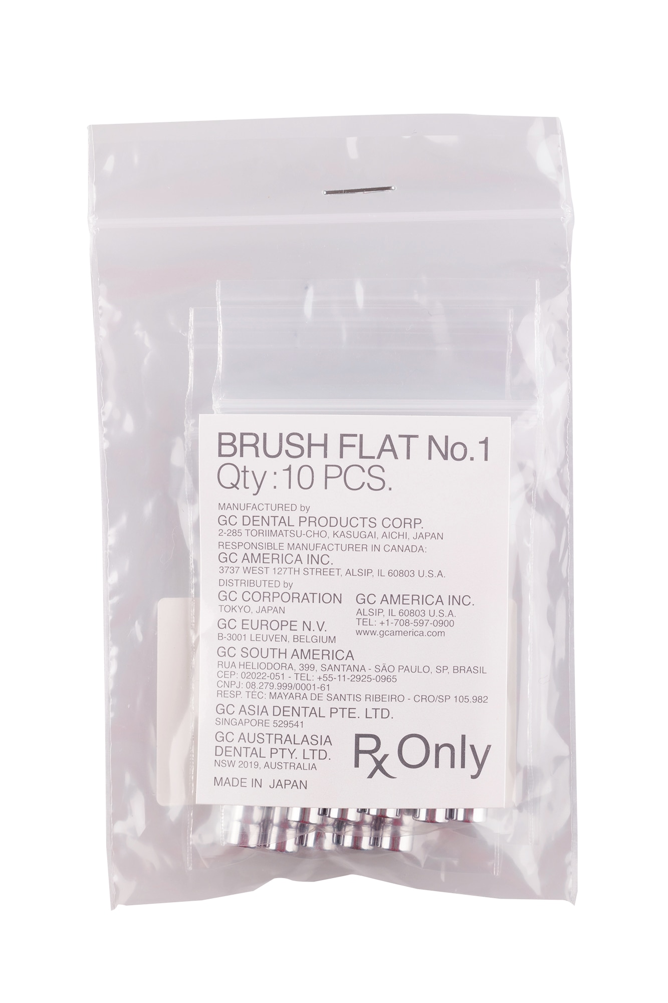 Gradia GC Brush Flat No.1 10 Pcs