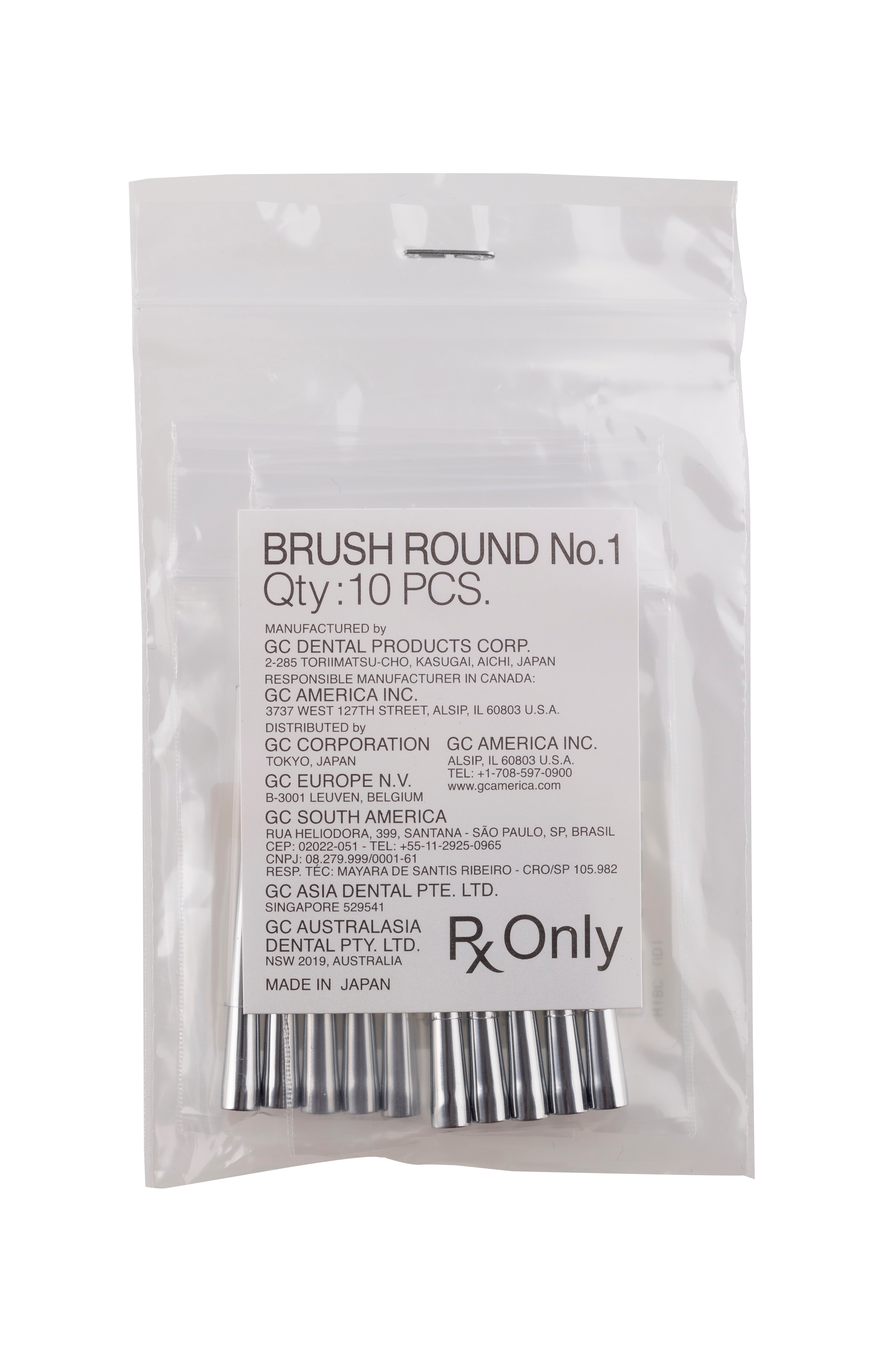 Gradia GC Brush Round No.1 10 Pcs