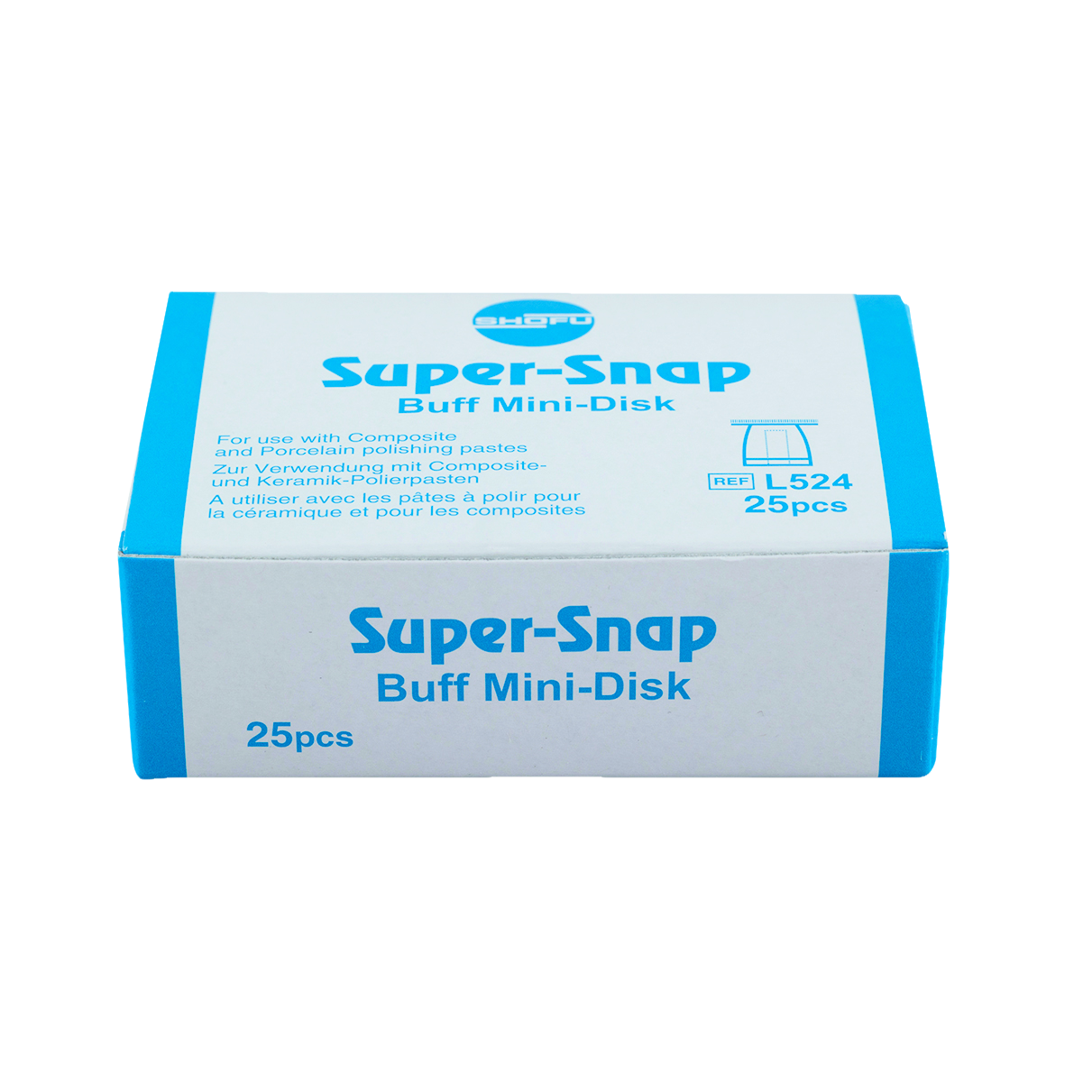 Super-Snap Buff Mini Disc L524 25pk