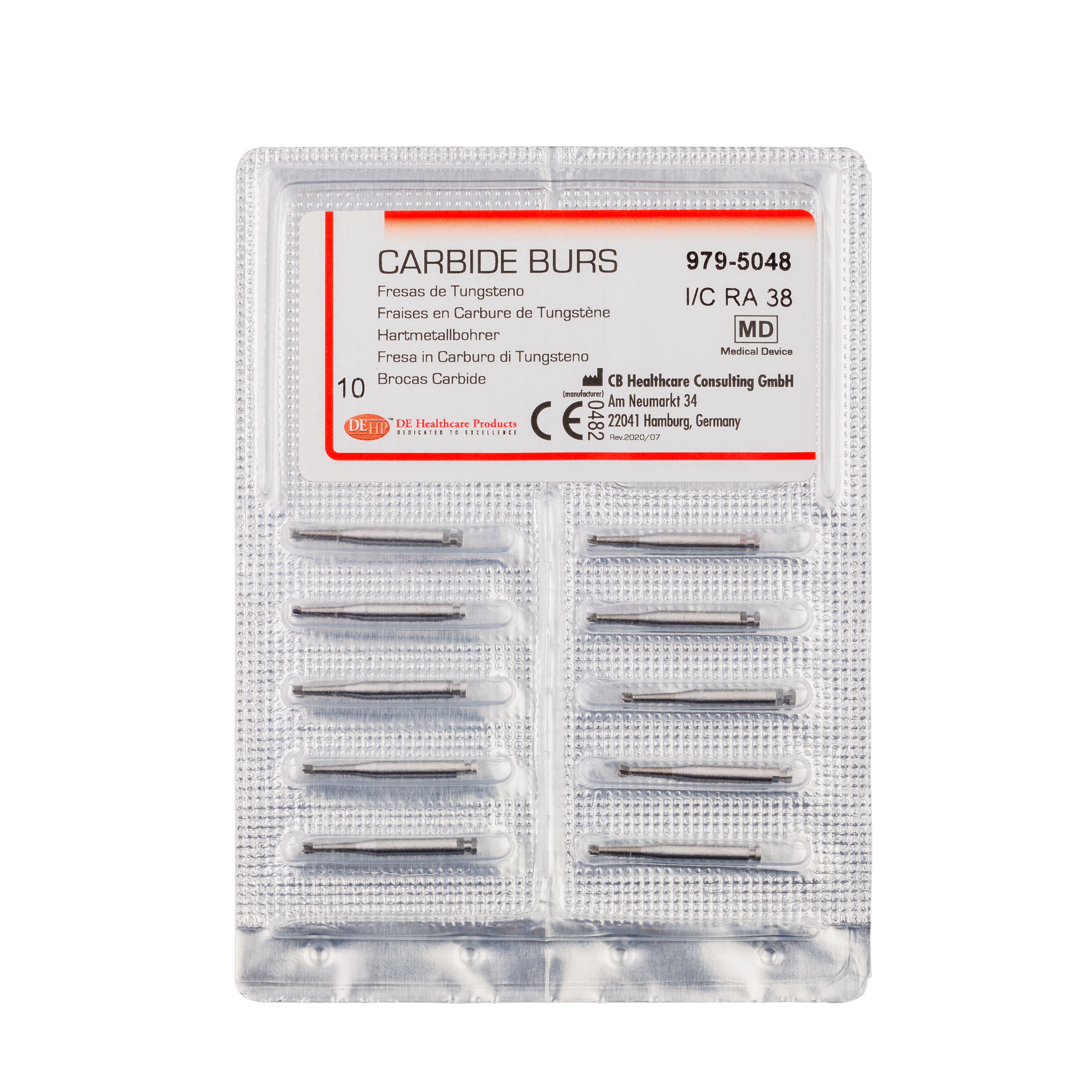 DEHP Bur TC RA Inverted Cone 5 (016) 10pk