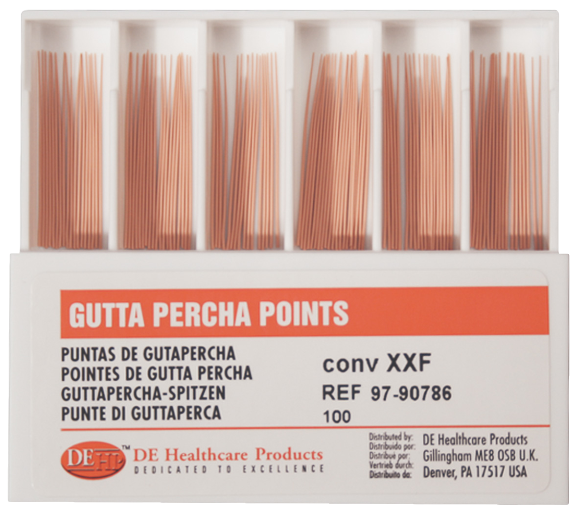 DEHP Gutta Percha Points XXFine 100pk