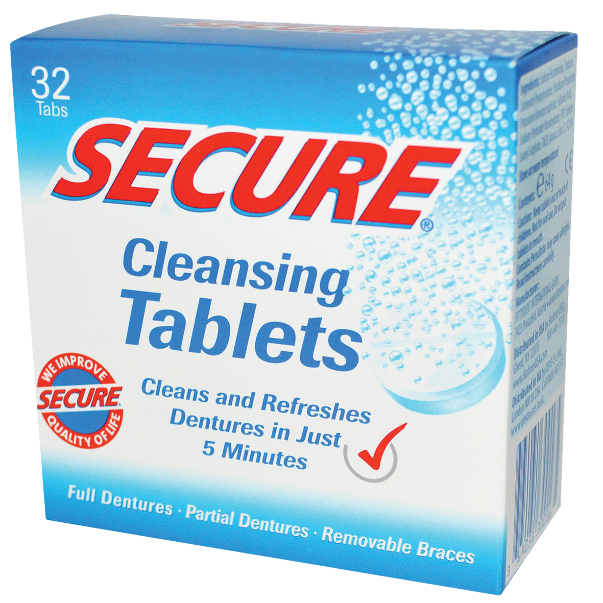 Secure Denture Cleaning Tabs 32 6pk