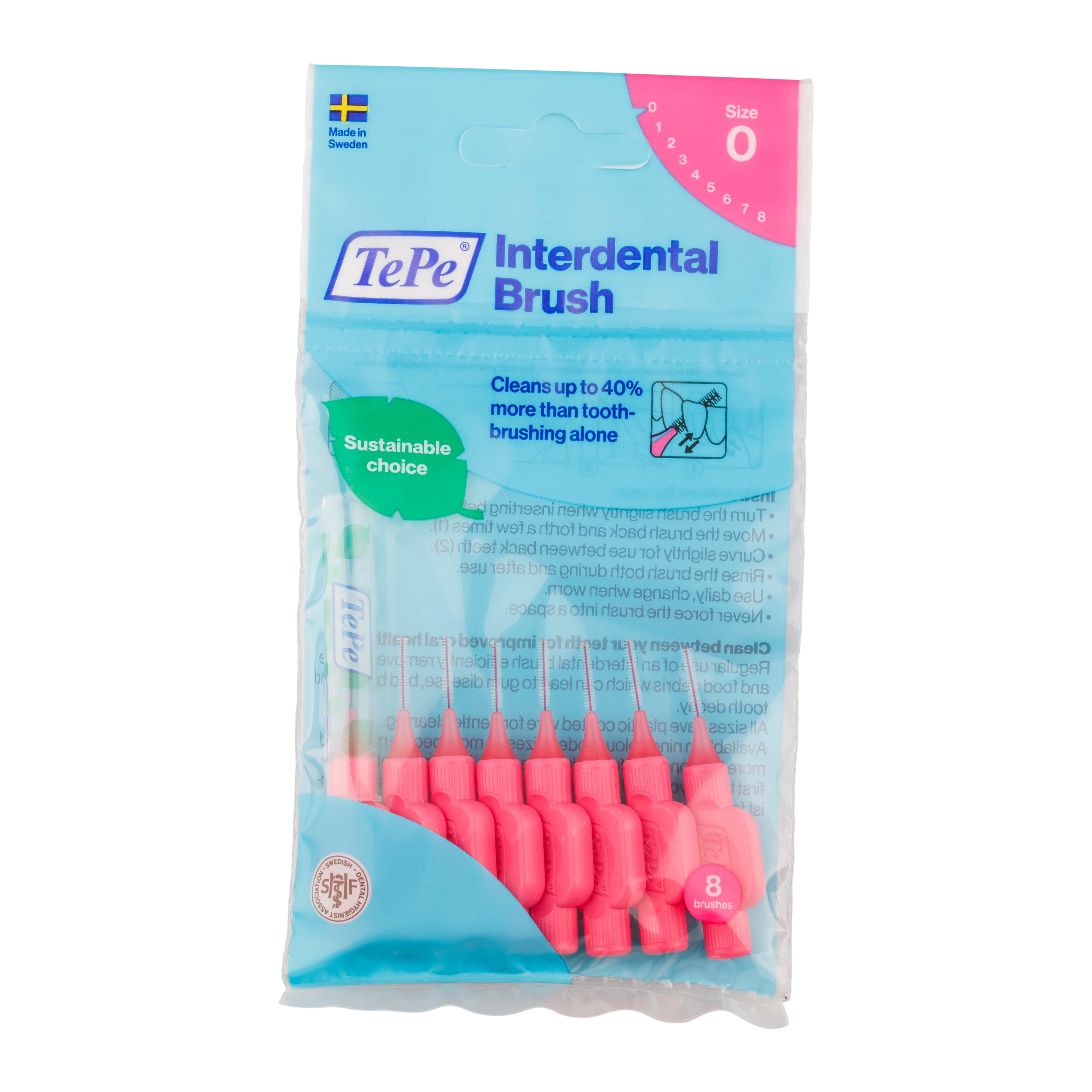 TePe Interdental Brush Regular Pink 0.40mm 10x8pk