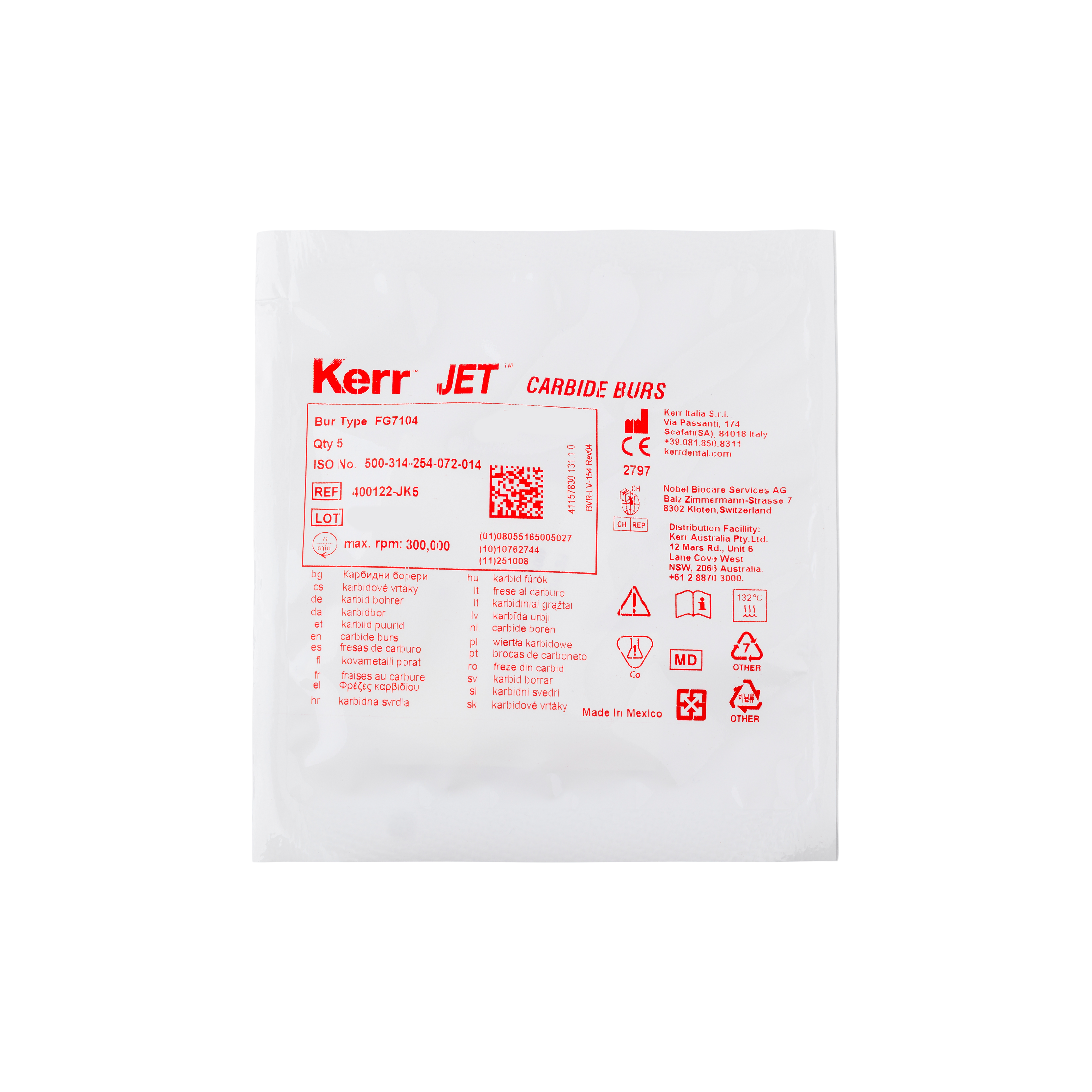 Jet TC Bur Trim & Finishing FLM FG 7104 5pk