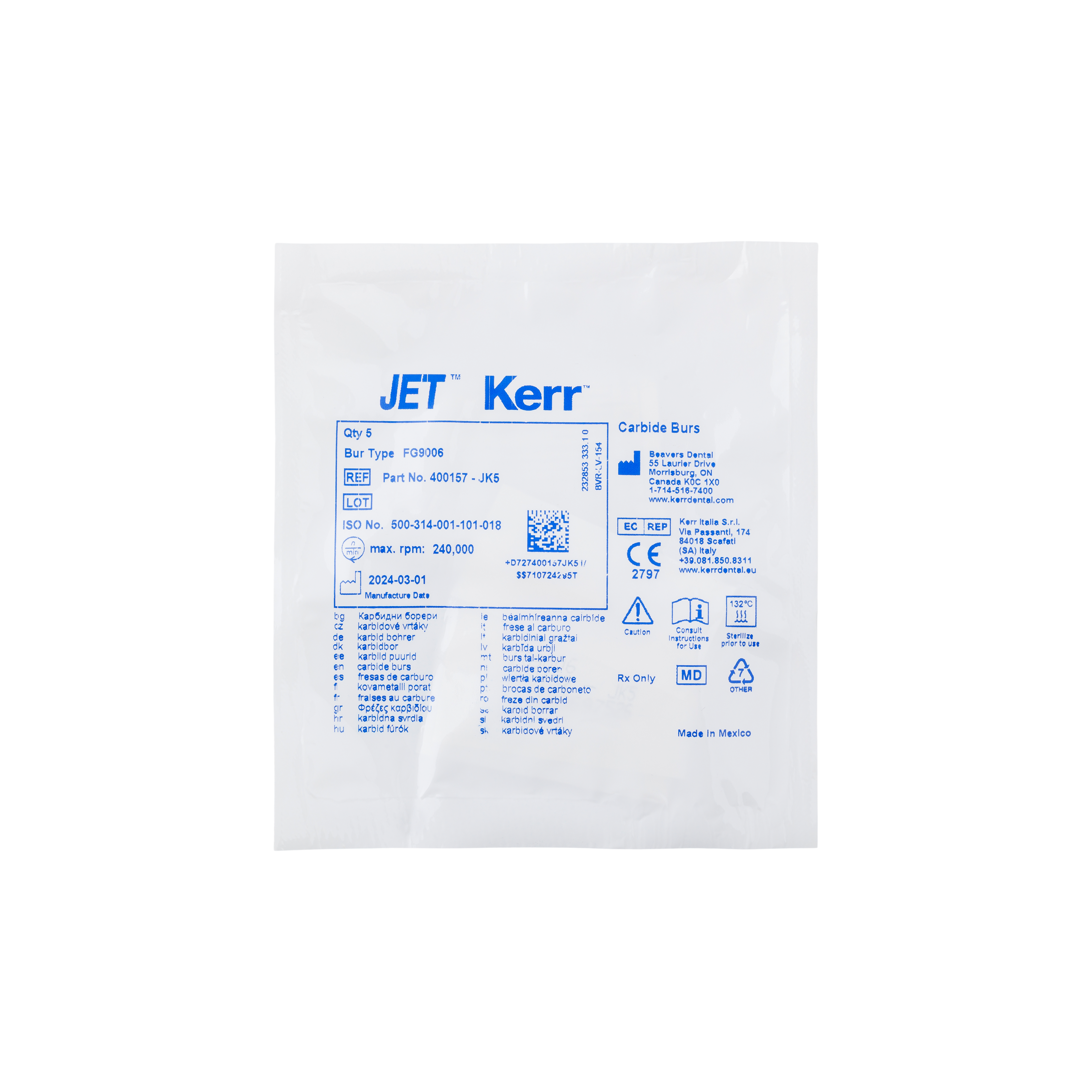 Jet TC Burs Ball Fine Finishing FG 9006 5pk
