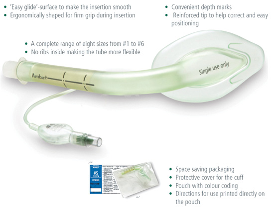 AuraOnce Disposable Laryngeal Mask, Size 5, 70 - 100kg