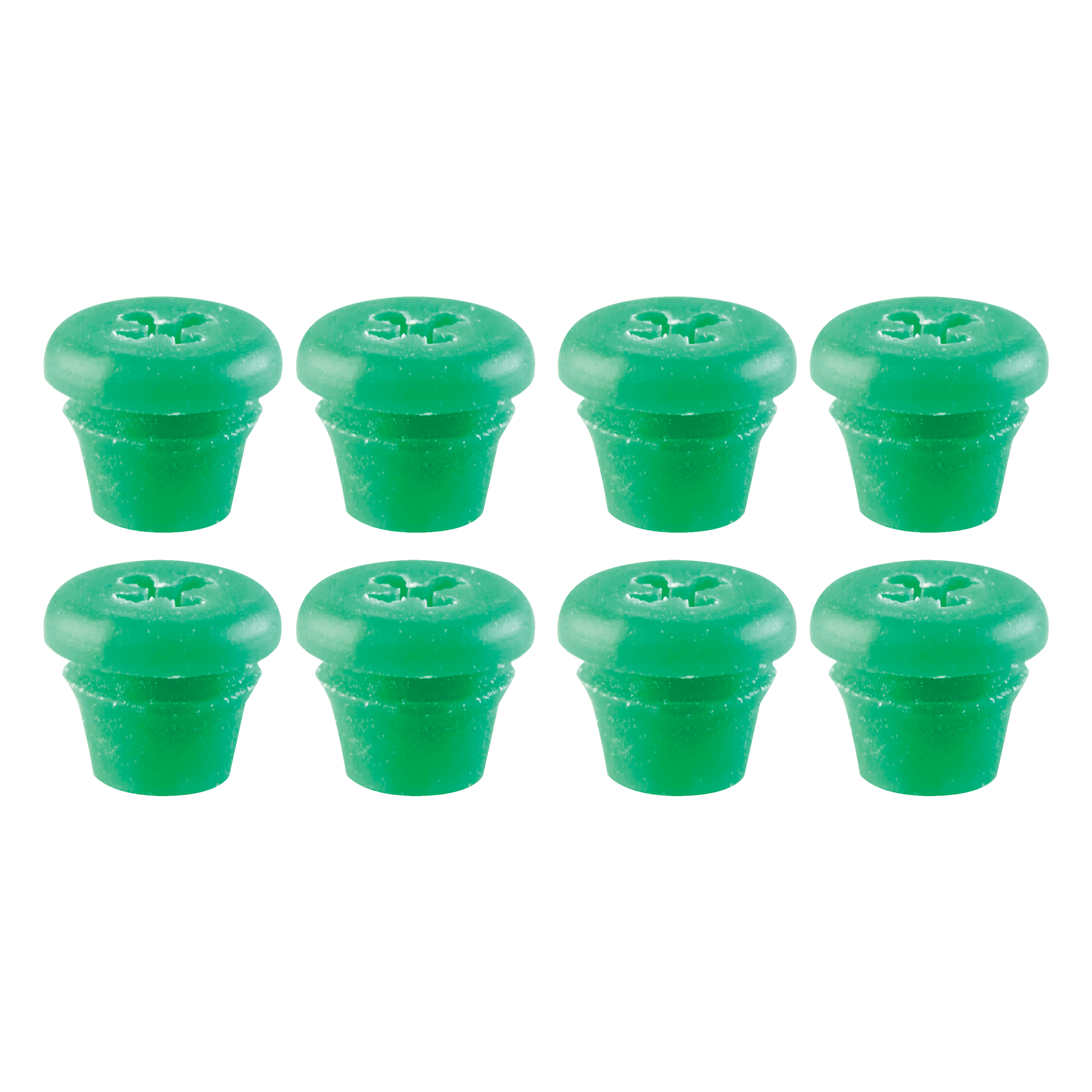 Silicone Plugs Green 8pk