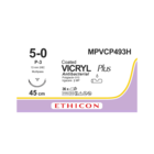 Vicryl Plus Sutures Undyed Coated 45cm 5-0 3/8 Circle PRIME Reverse Cutting P-3 13mm VCP493H 36pk