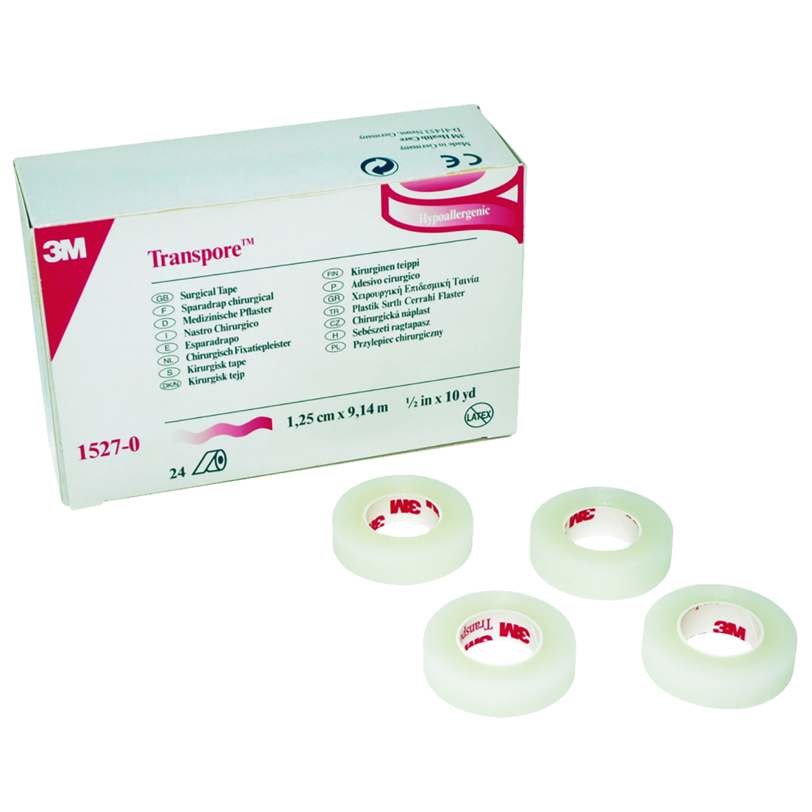 Transpore Tape 1.25cm x 9m 24pk