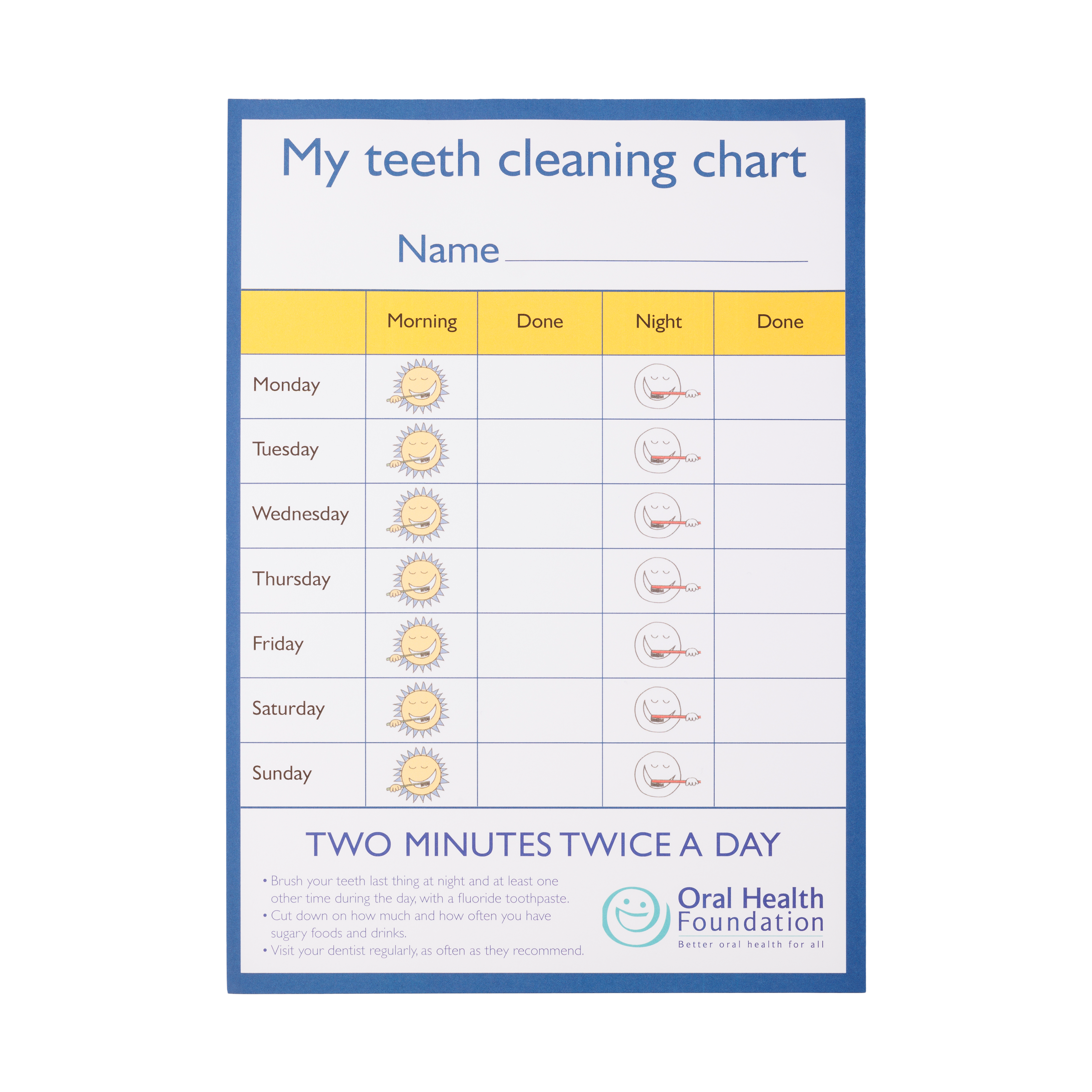 Teeth Cleaning Reward Chart 50pk