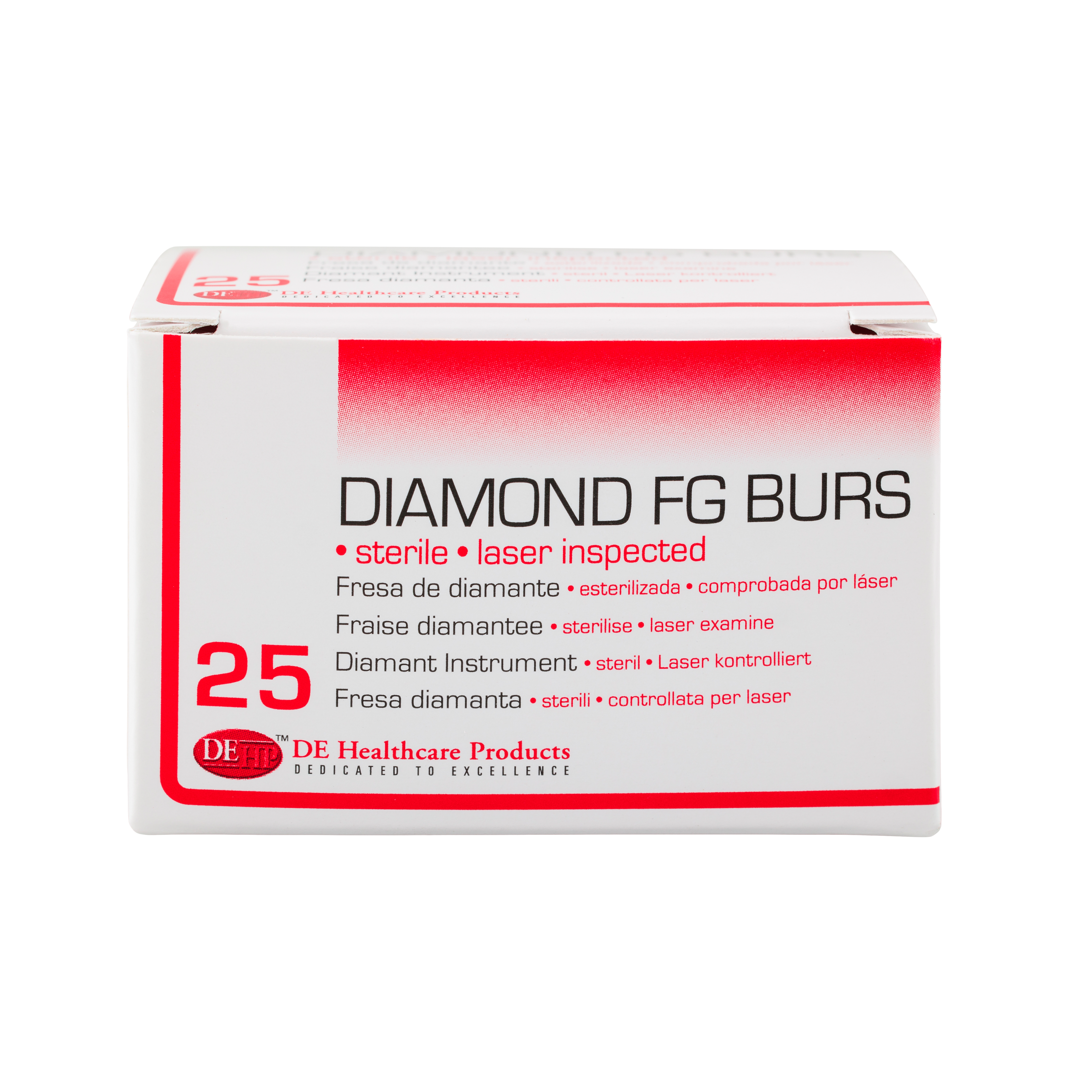 DEHP Bur Diamond Sterile SU FG (837) 111-012M Cylinder 25pk
