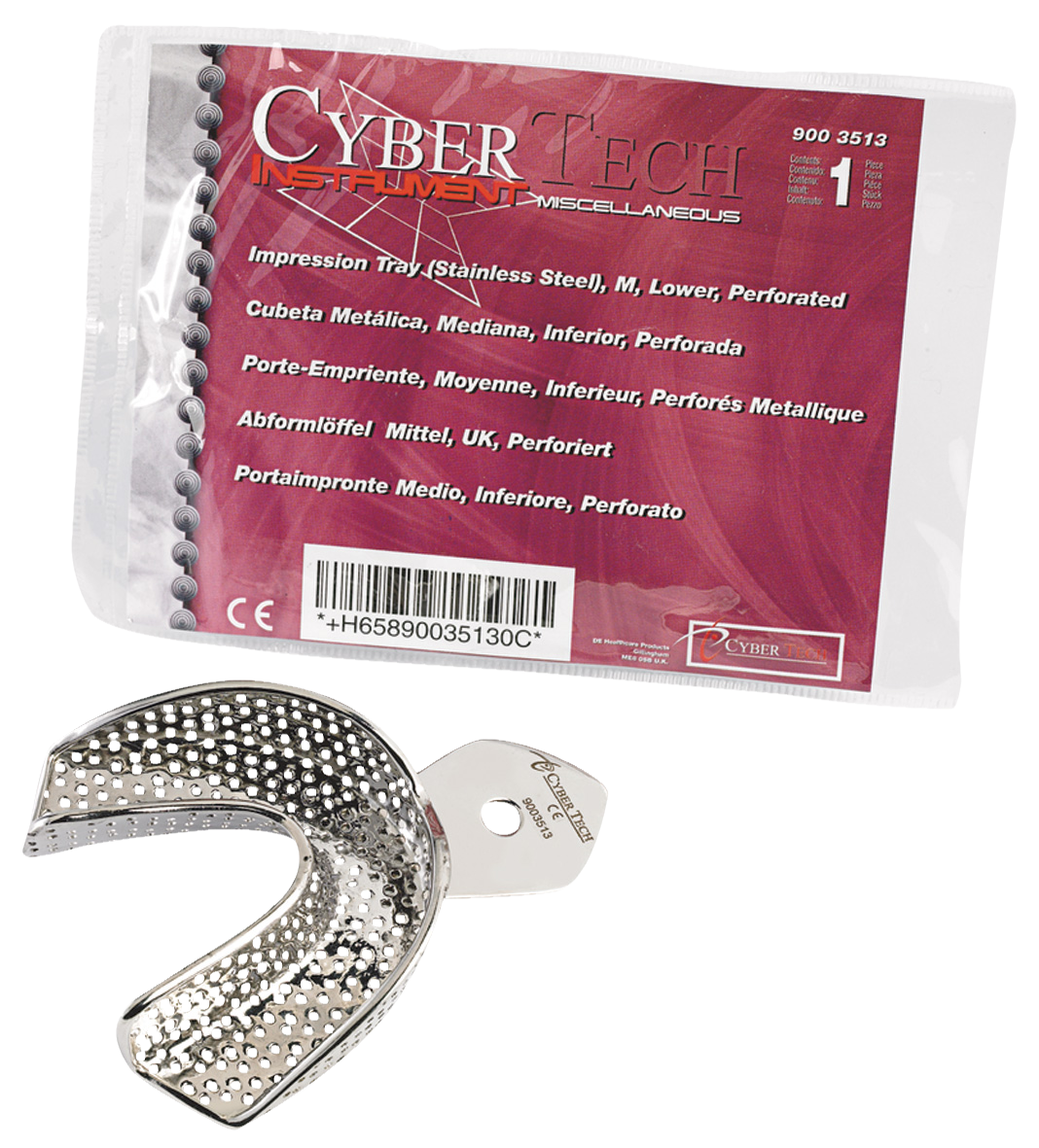 Cyber Impression Tray Stainless Steel Medium Perforated Lower