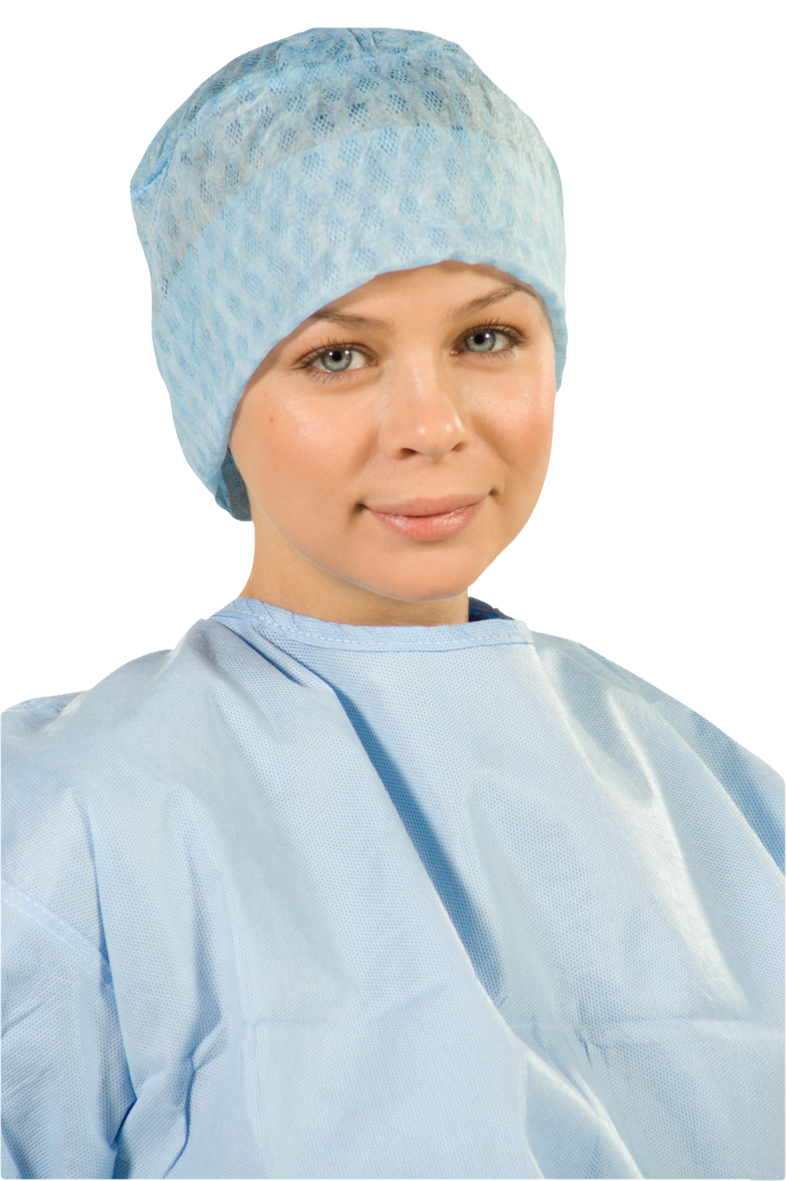 Omnia Unisex Breathable Cap Light Blue 100pk