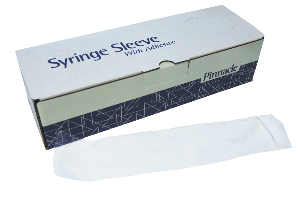 Pinnacle Syringe Sleeve Cover With Adhesive 6.4 x 25.4cm 500pk