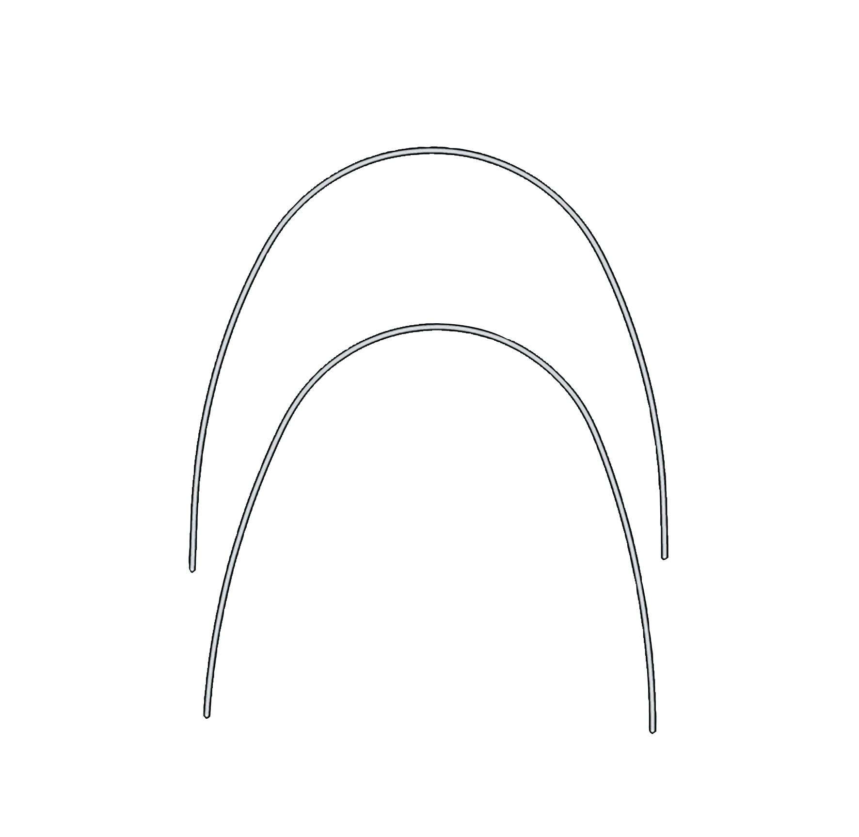 Euroform Archwire Stainless Steel Upper .017 x .025 10pk