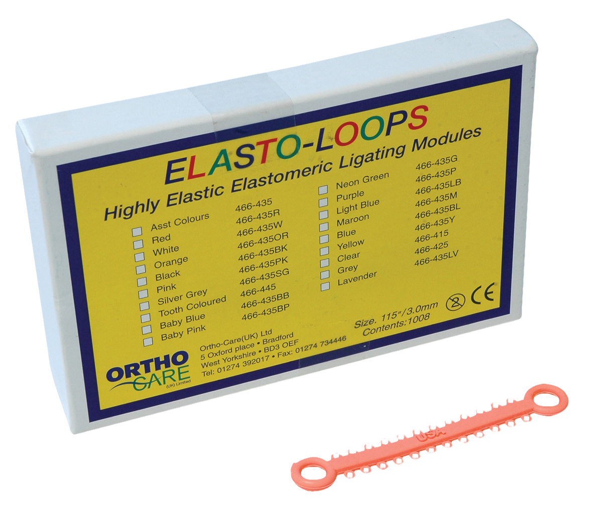 Elast-O-Loop II Ligating Modules Orange