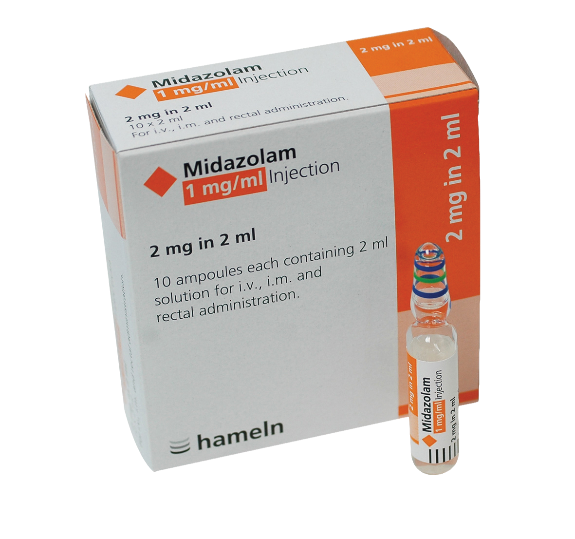 Midazolam 1mg/1ml 2mg in 2ml Ampoules 10pk