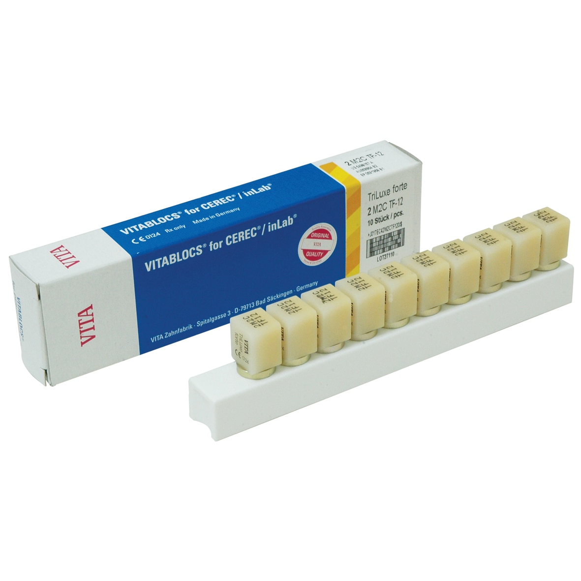 VITABLOCS Triluxe Forte CEREC/inLab Blocks Size 10 Shade 2M2C 5pk